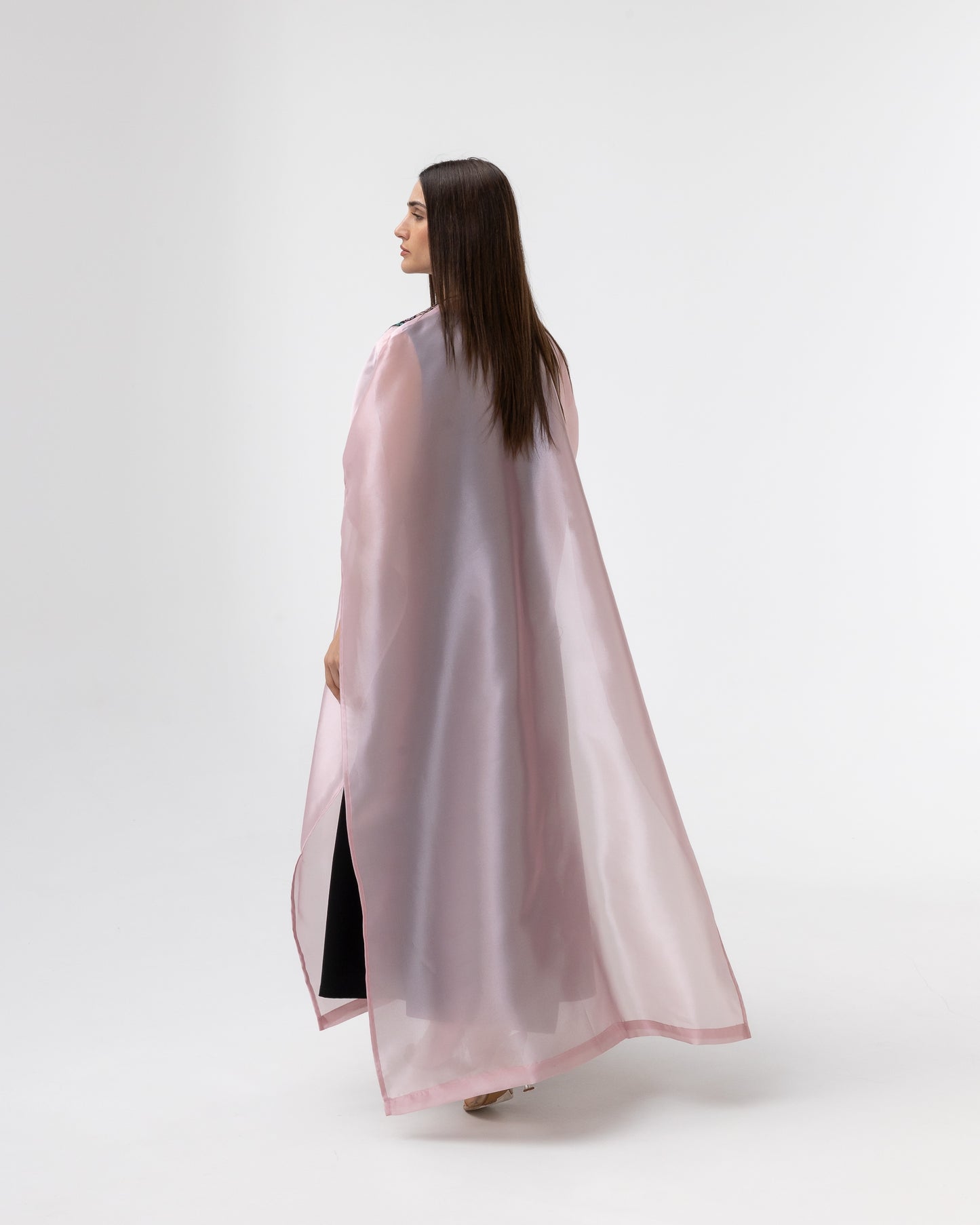 Light Pink Abaya with Embroidery