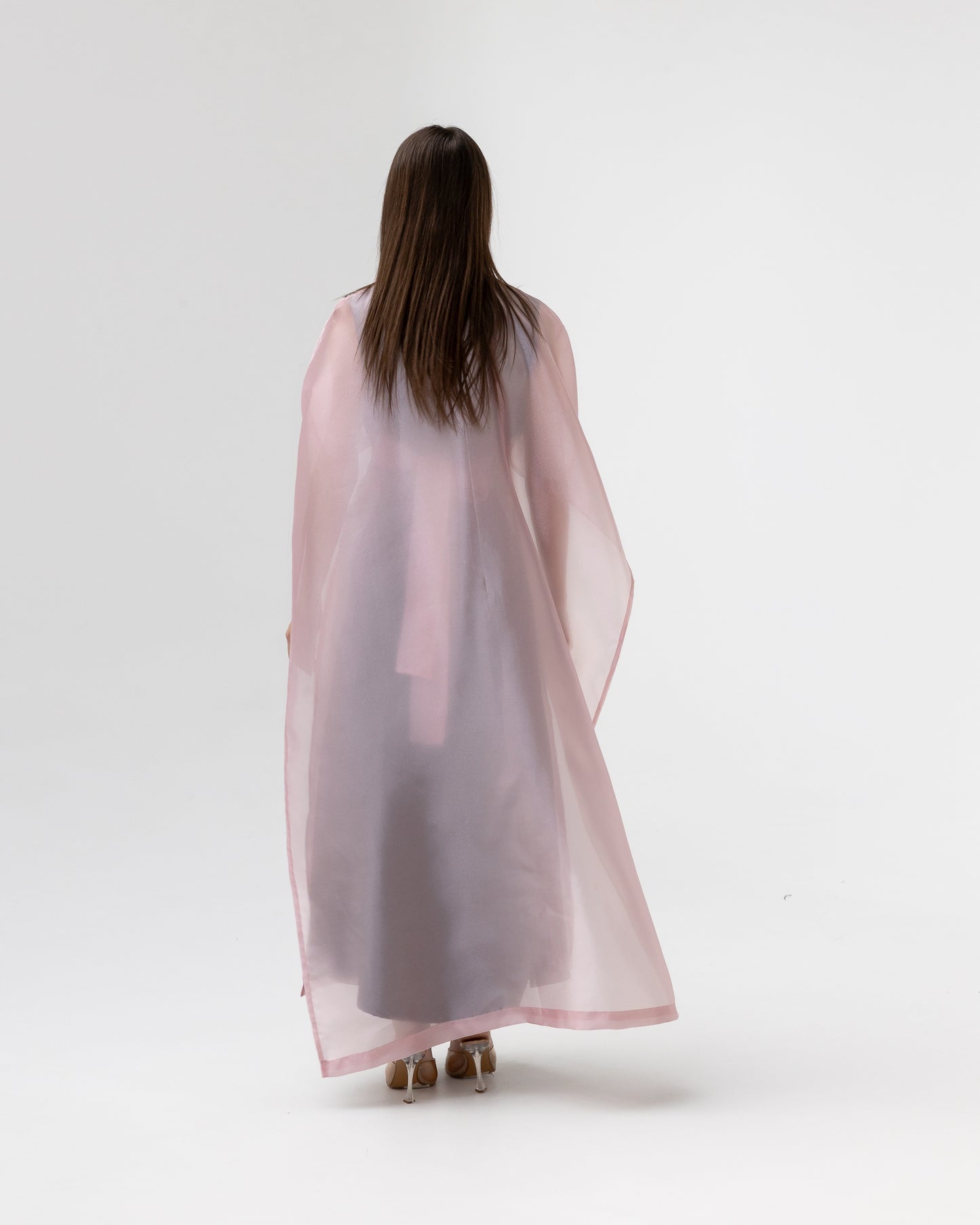 Light Pink Abaya with Embroidery