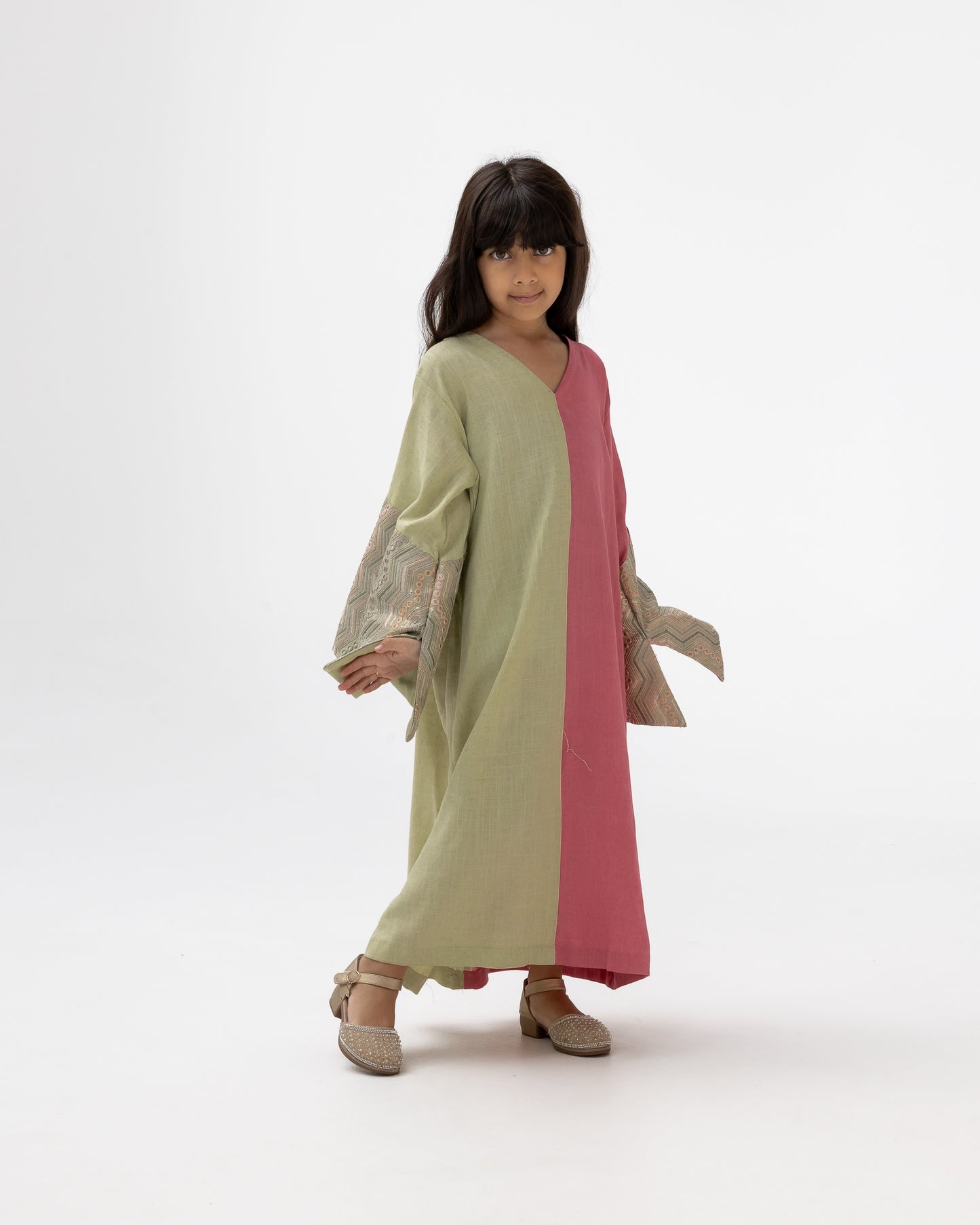 Kids Dual-Tone Watermelon Abaya