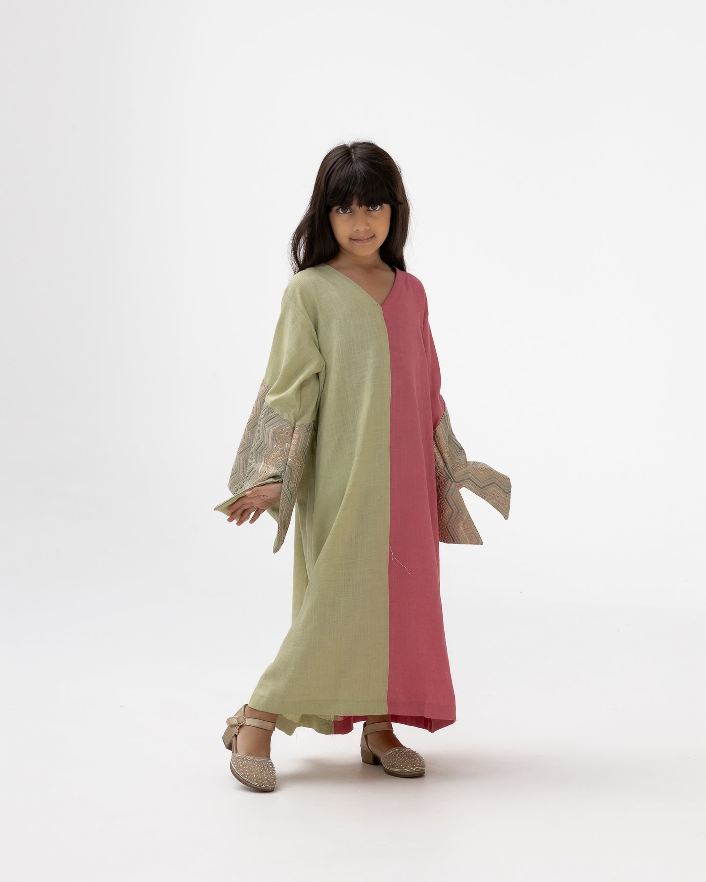 Kids Dual-Tone Watermelon Abaya