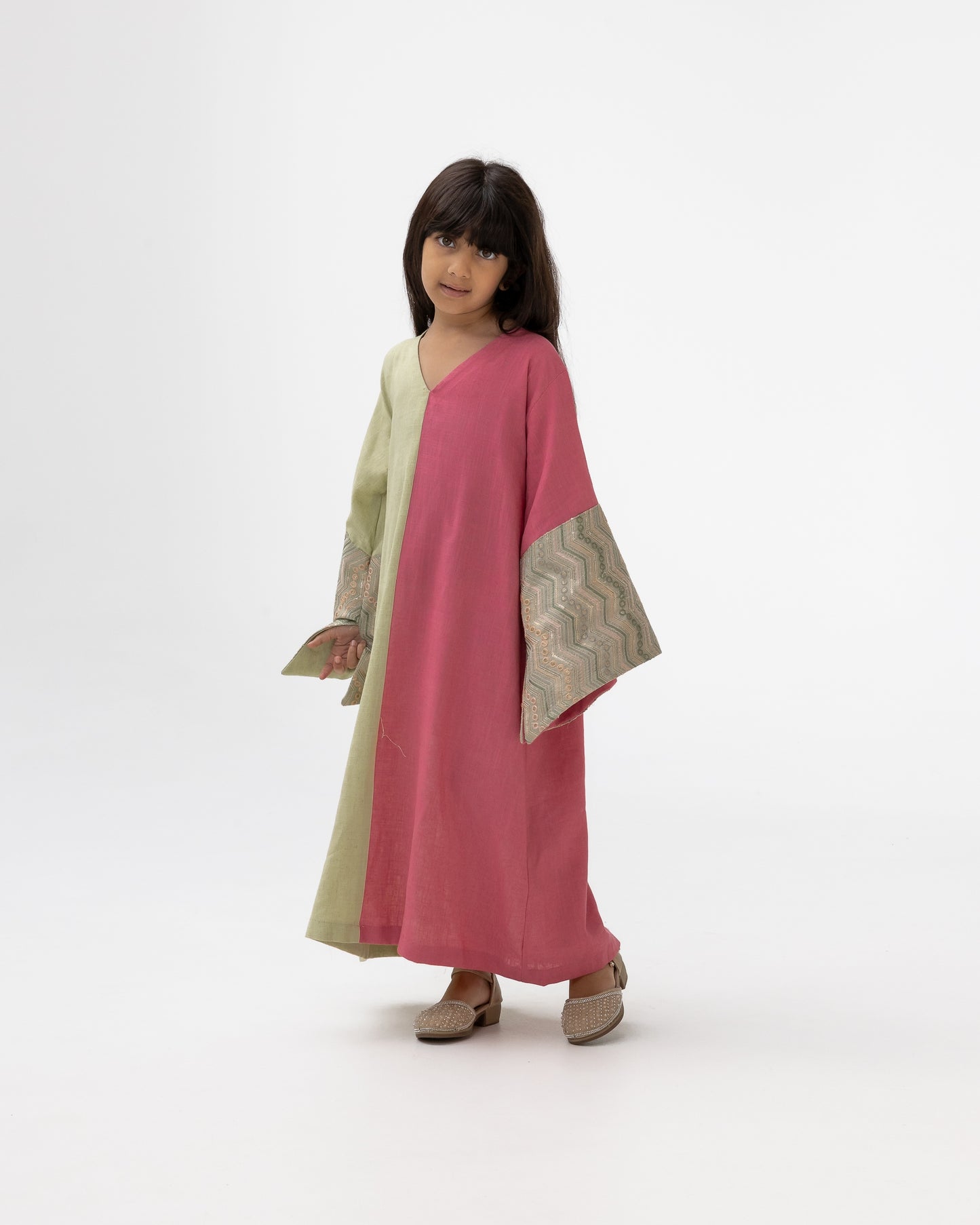 Kids Dual-Tone Watermelon Abaya