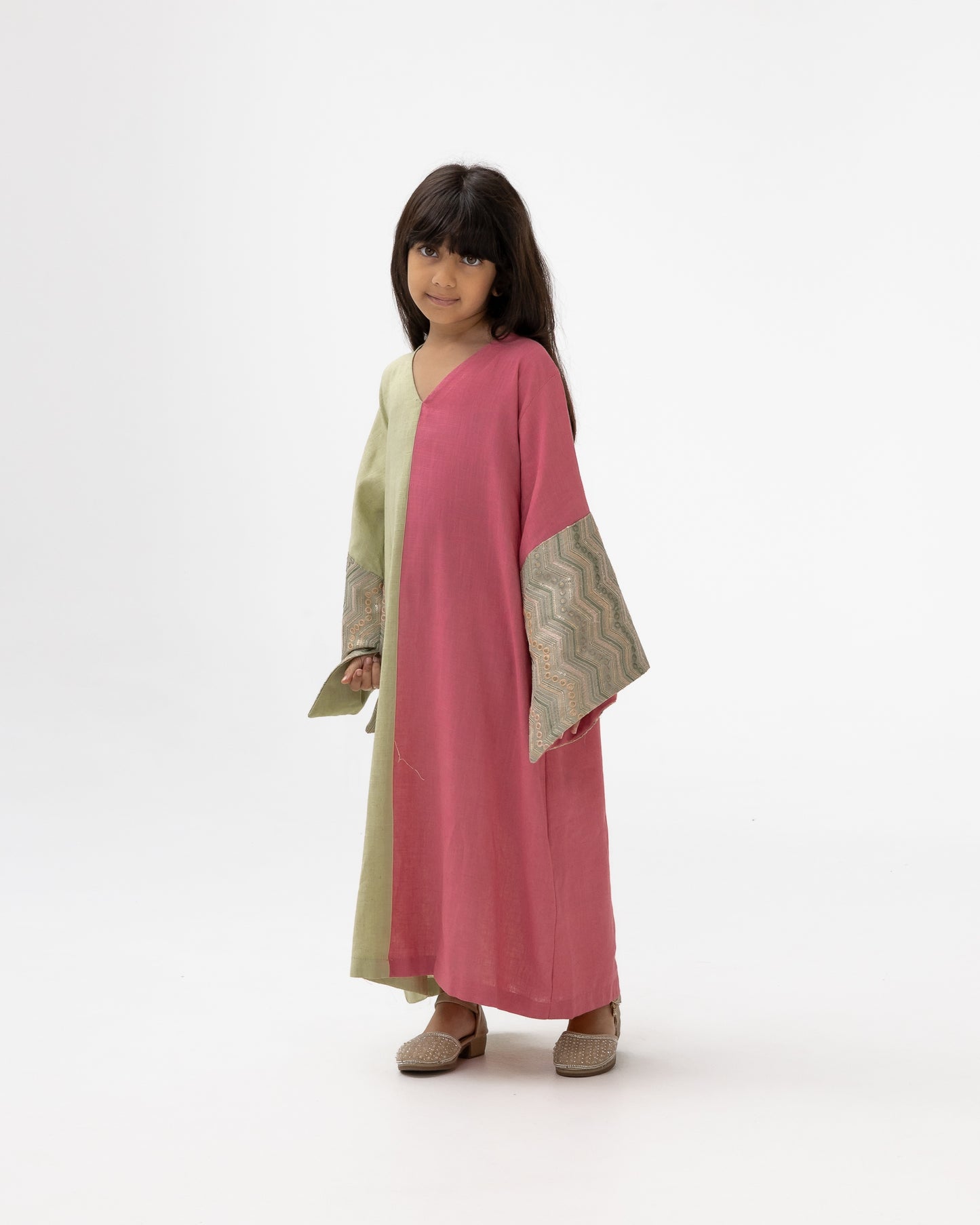 Kids Dual-Tone Watermelon Abaya