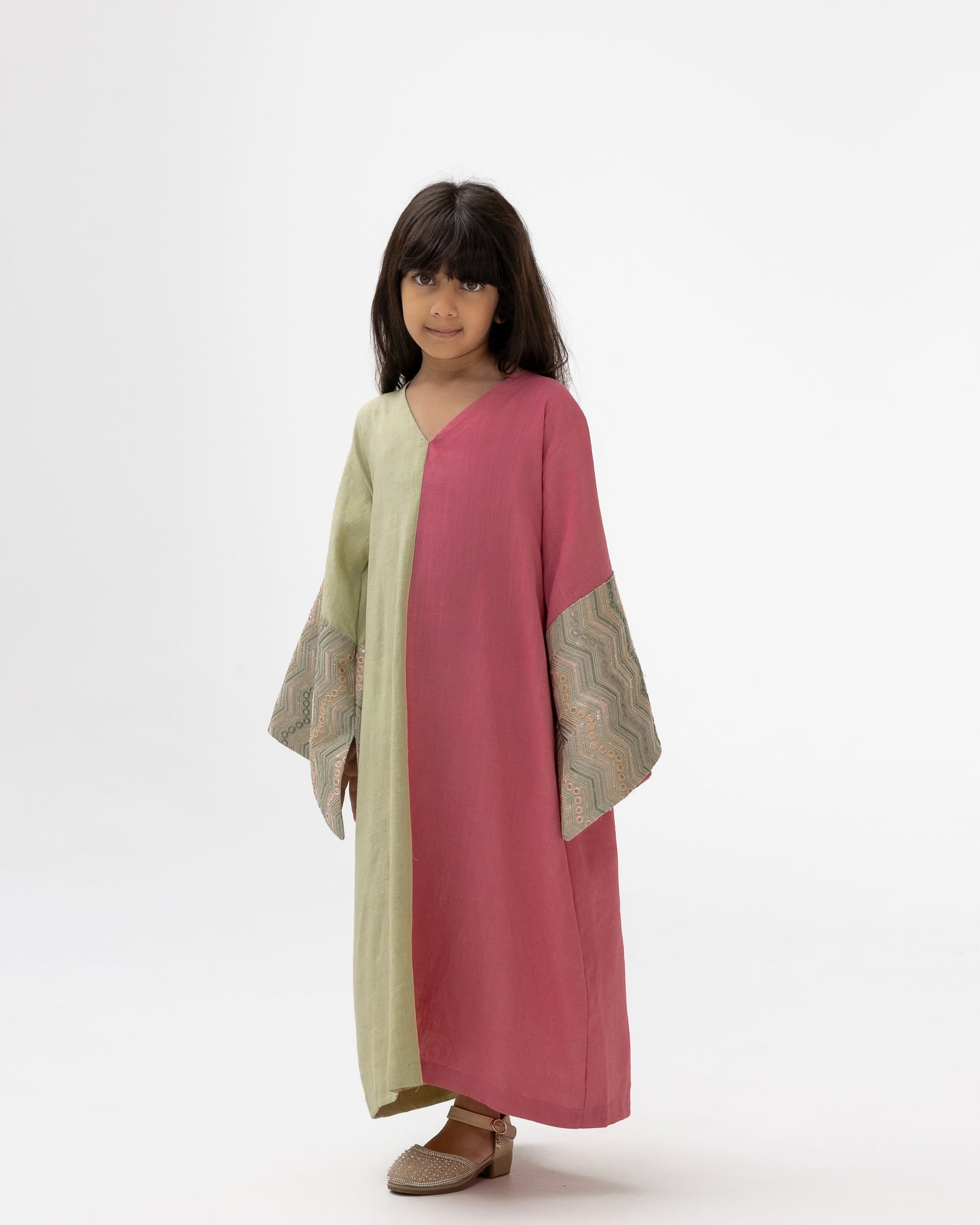 Kids Dual-Tone Watermelon Abaya