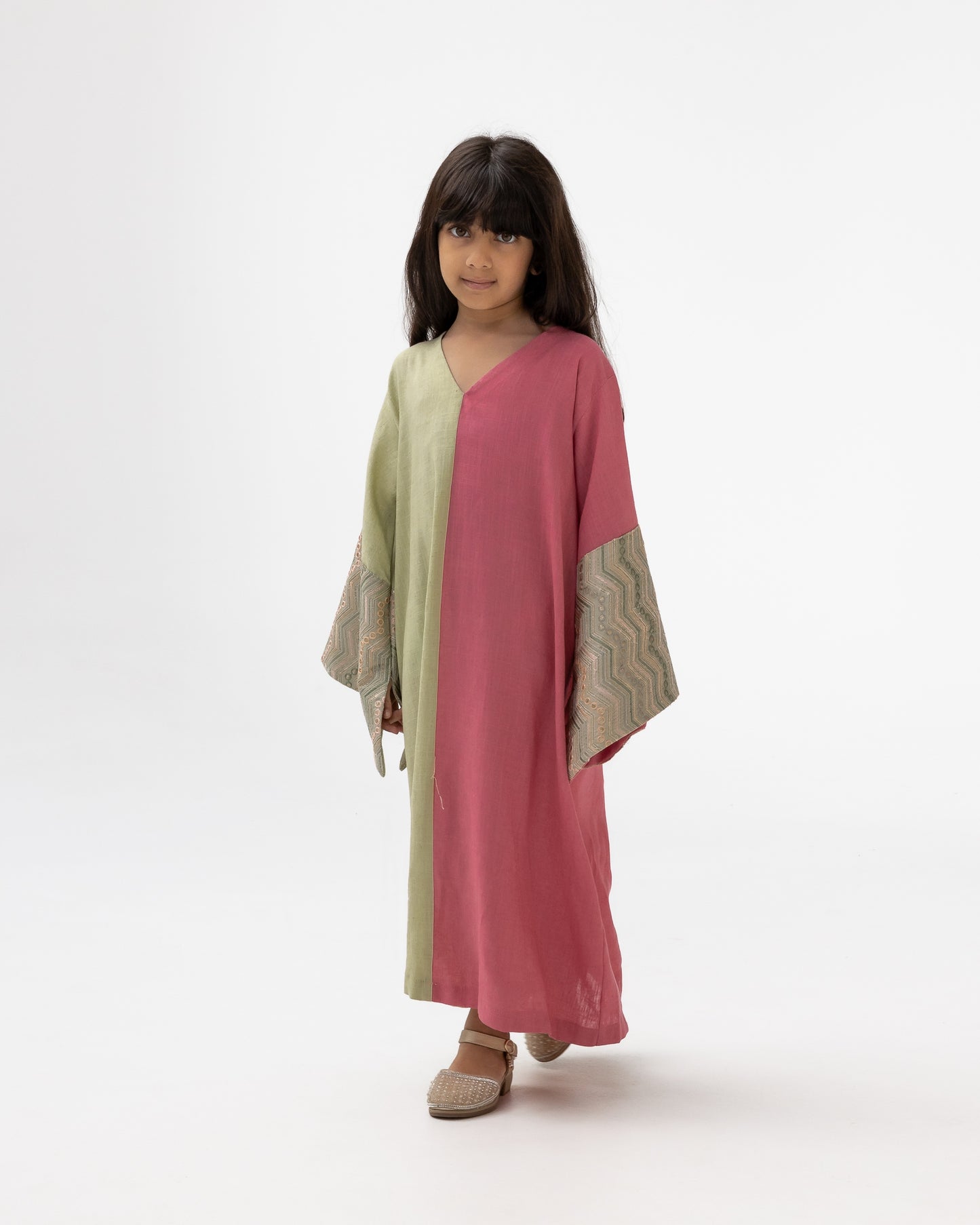 Kids Dual-Tone Watermelon Abaya