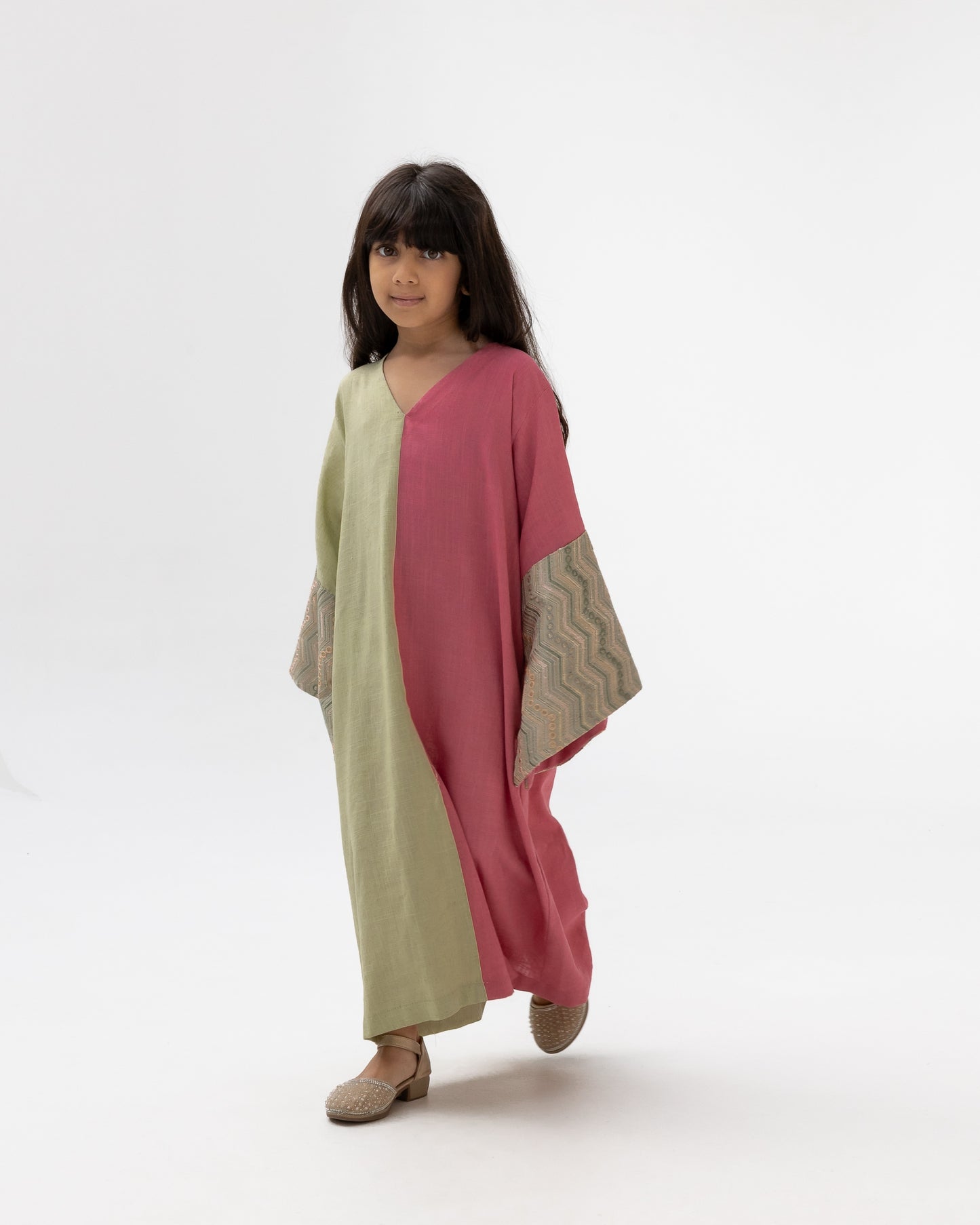 Kids Dual-Tone Watermelon Abaya