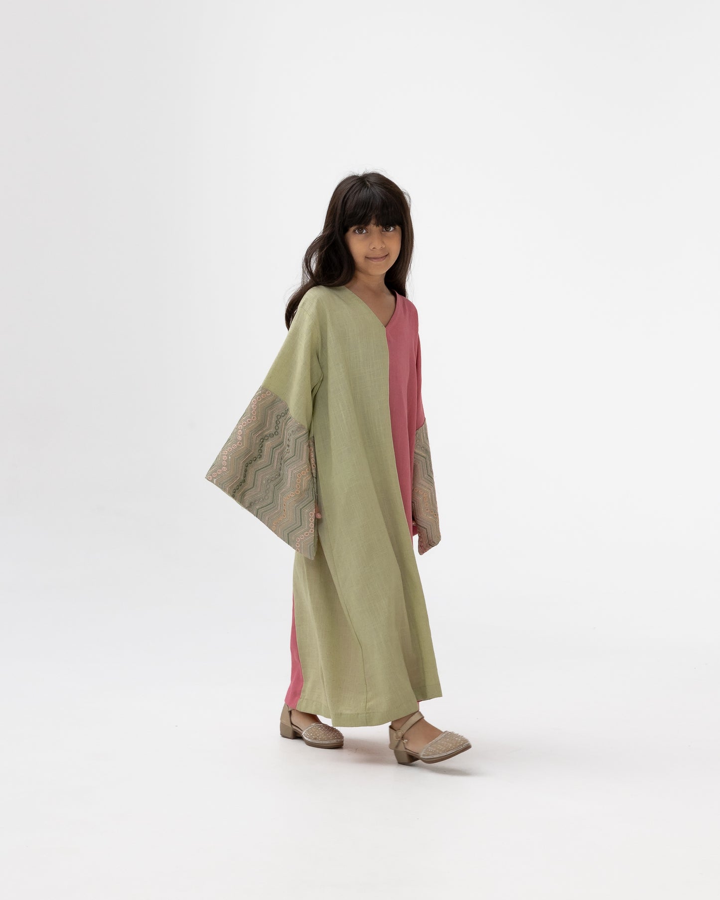 Kids Dual-Tone Watermelon Abaya