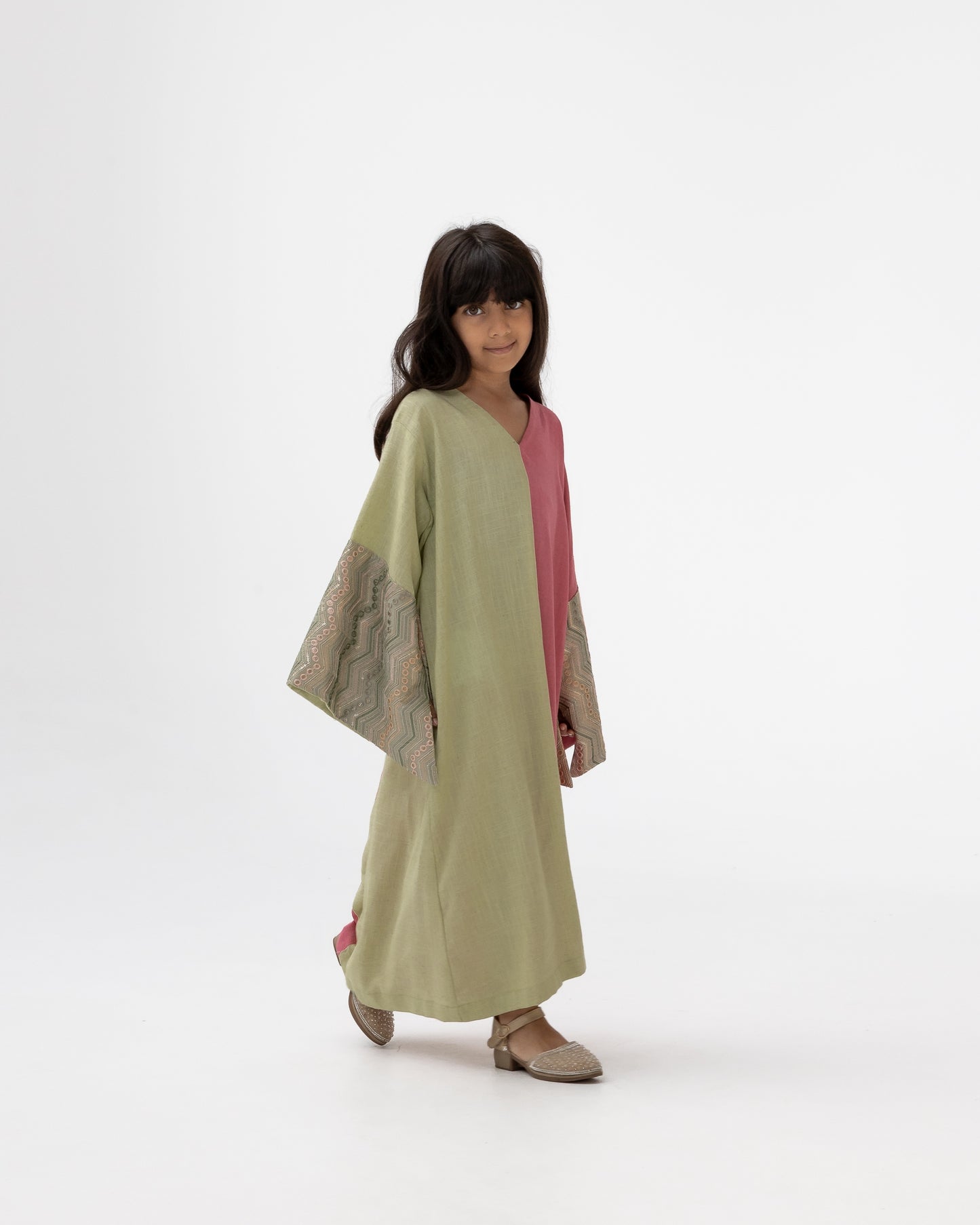 Kids Dual-Tone Watermelon Abaya
