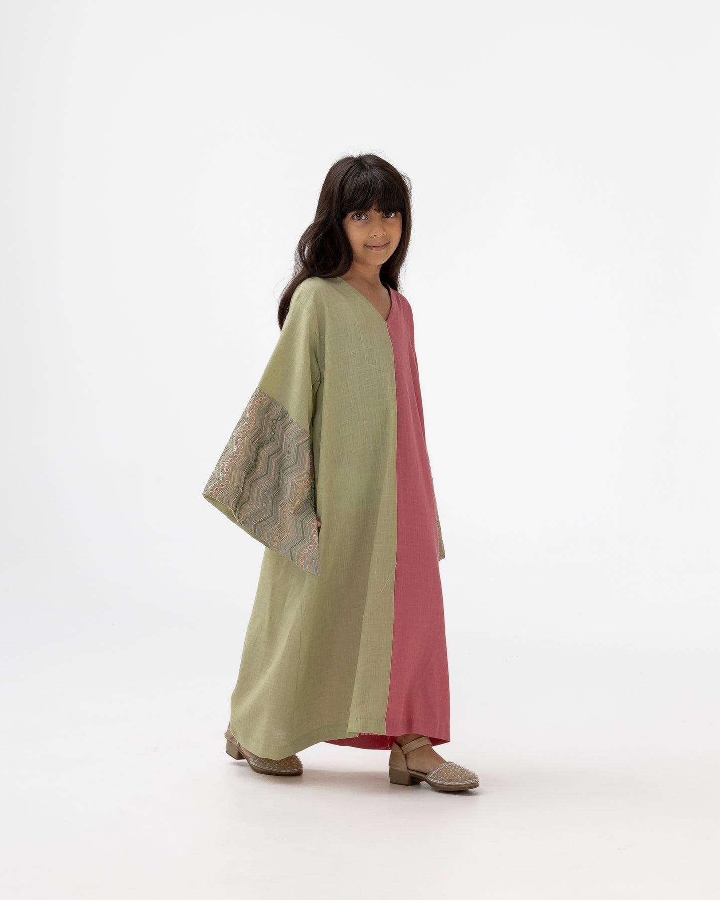Kids Dual-Tone Watermelon Abaya