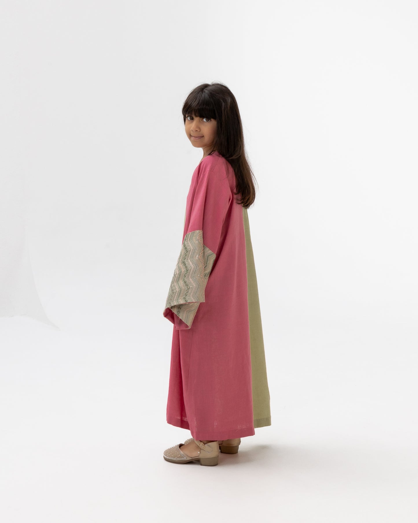 Kids Dual-Tone Watermelon Abaya