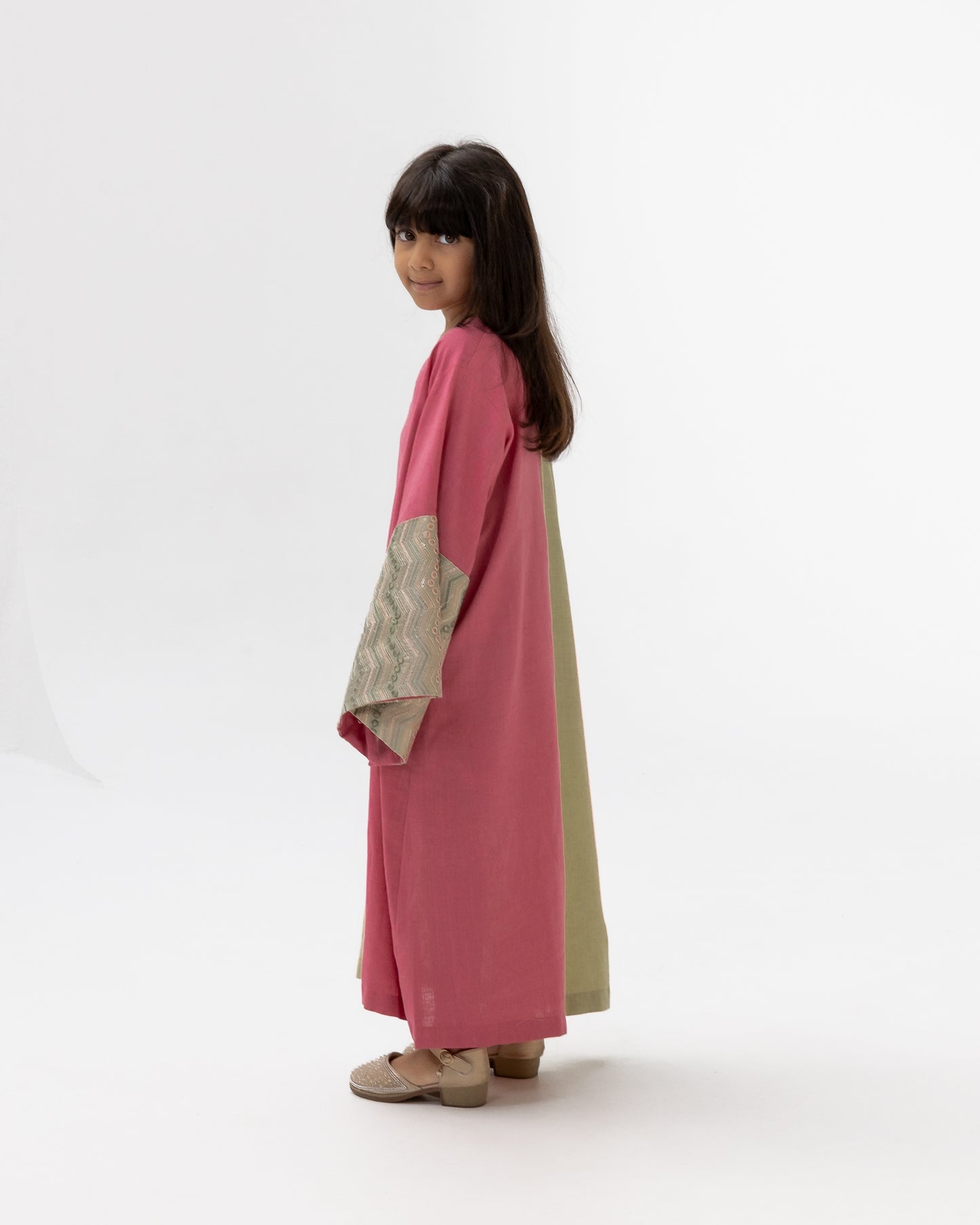 Kids Dual-Tone Watermelon Abaya