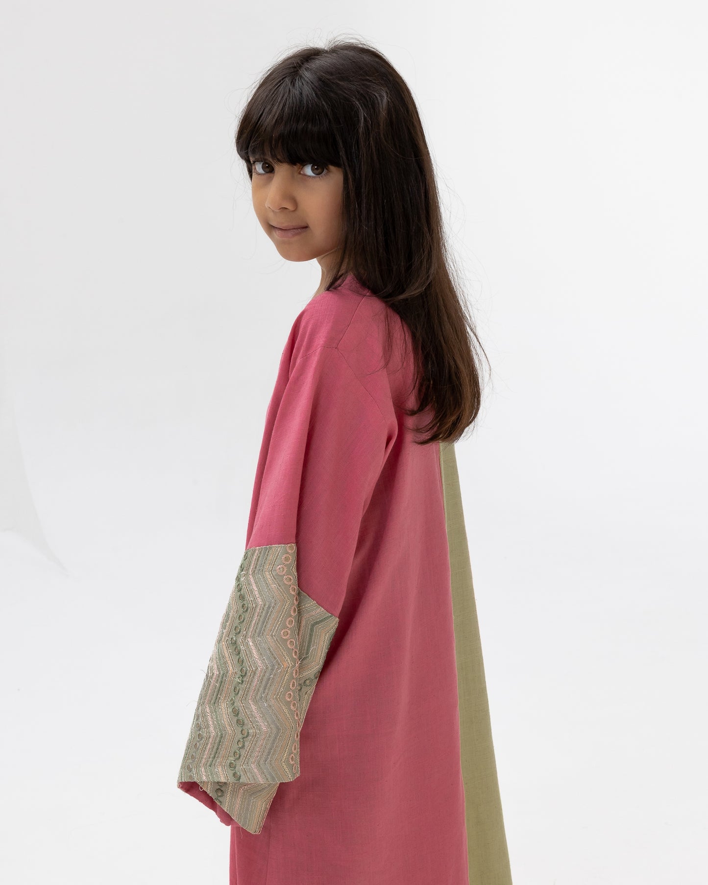 Kids Dual-Tone Watermelon Abaya