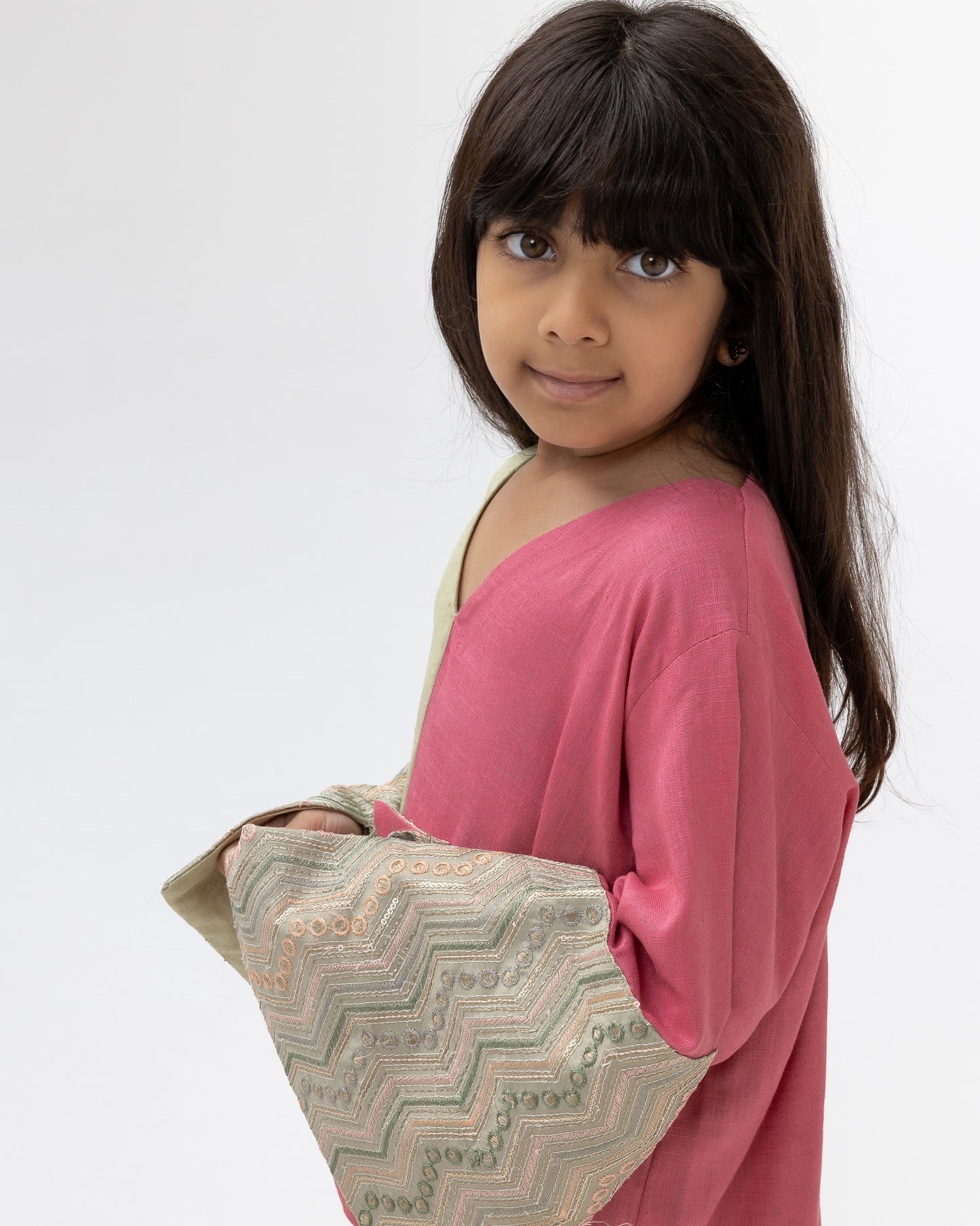 Kids Dual-Tone Watermelon Abaya