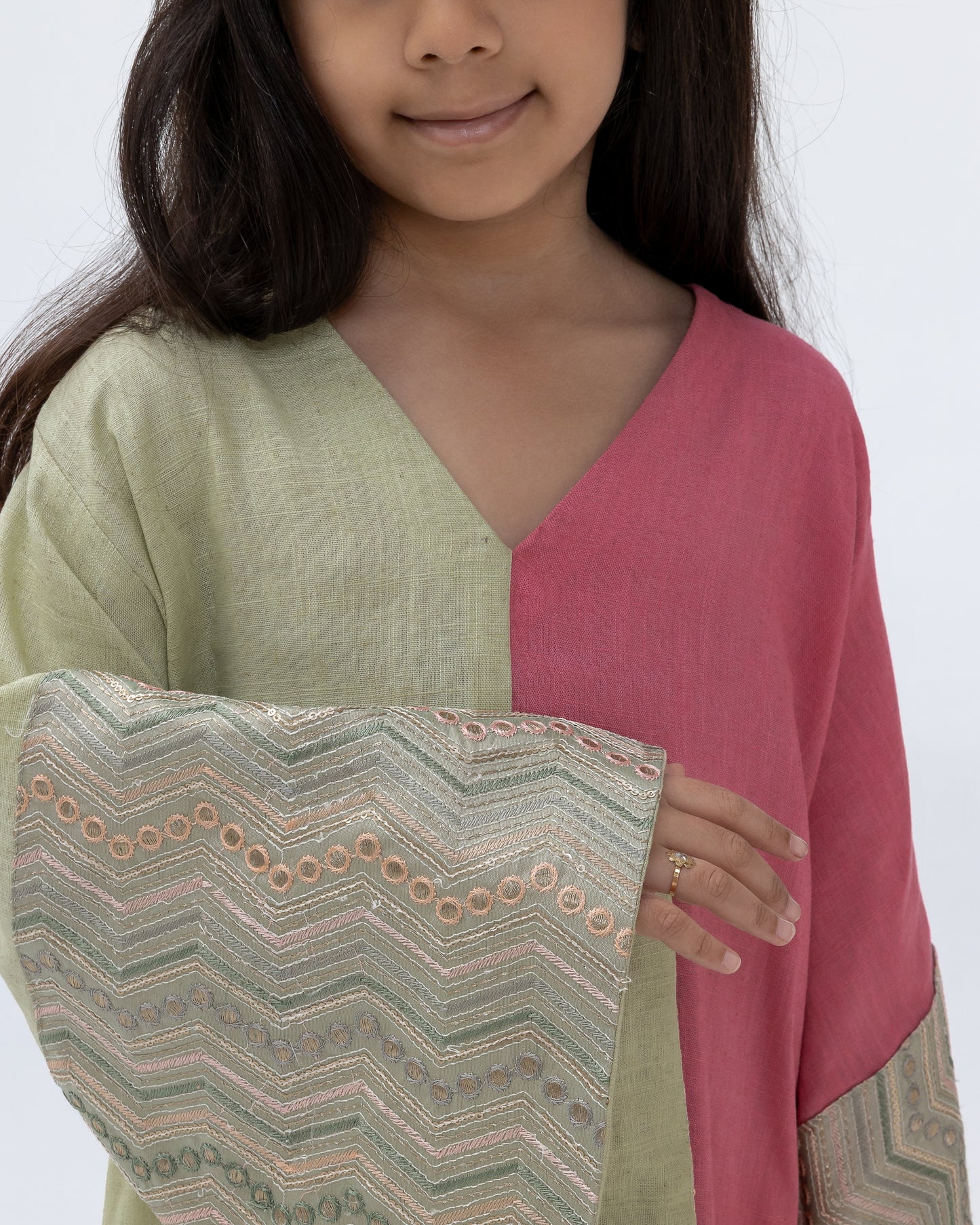 Kids Dual-Tone Watermelon Abaya