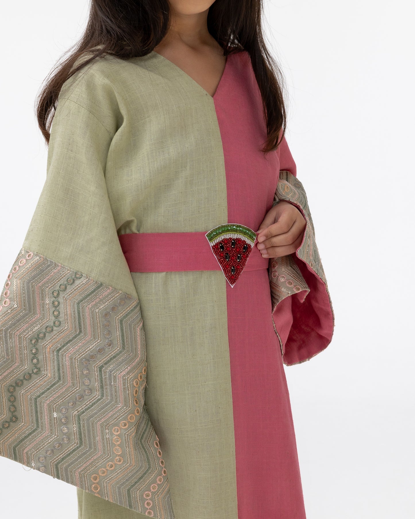 Kids Dual-Tone Watermelon Abaya