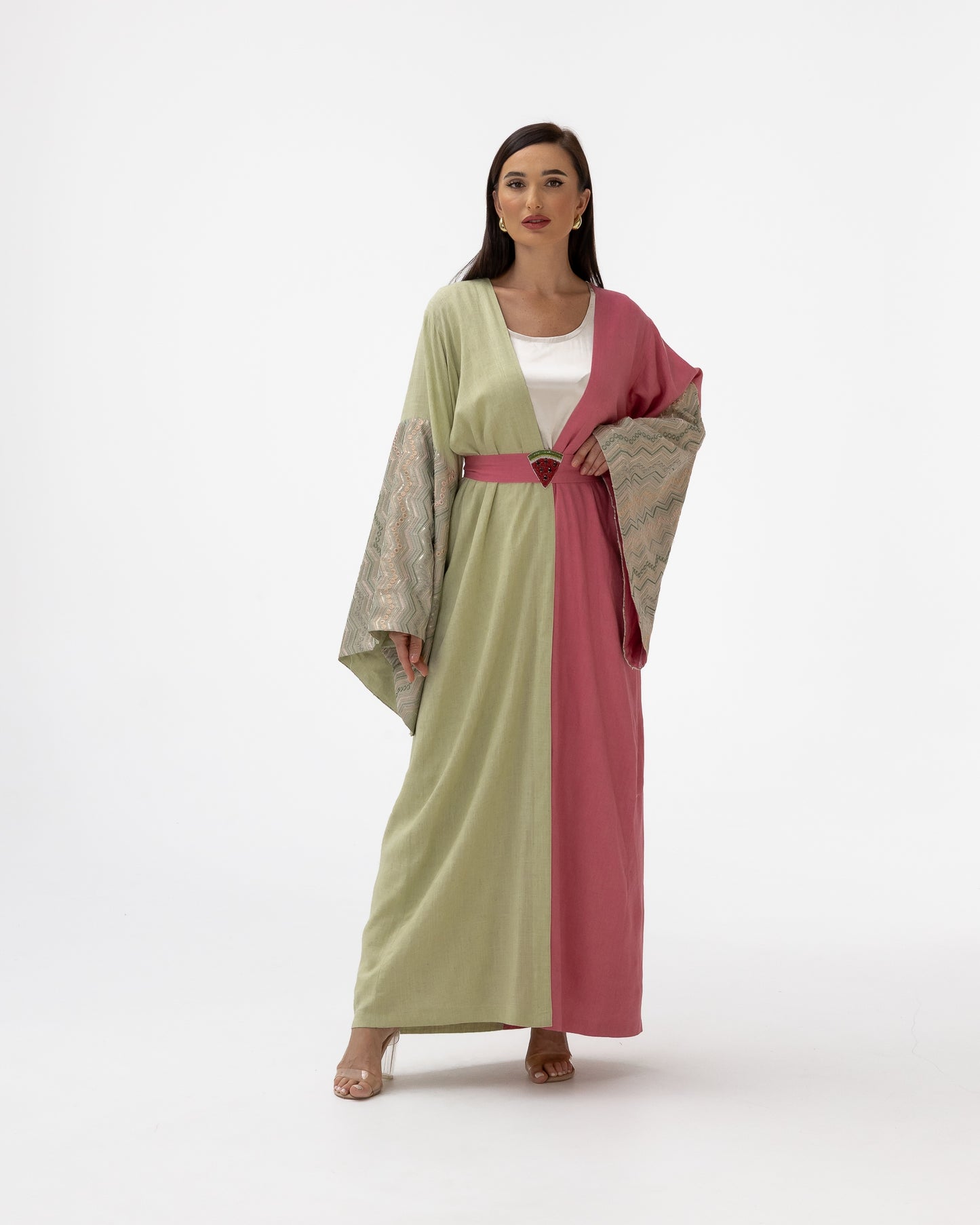 Dual-Tone Watermelon Abaya
