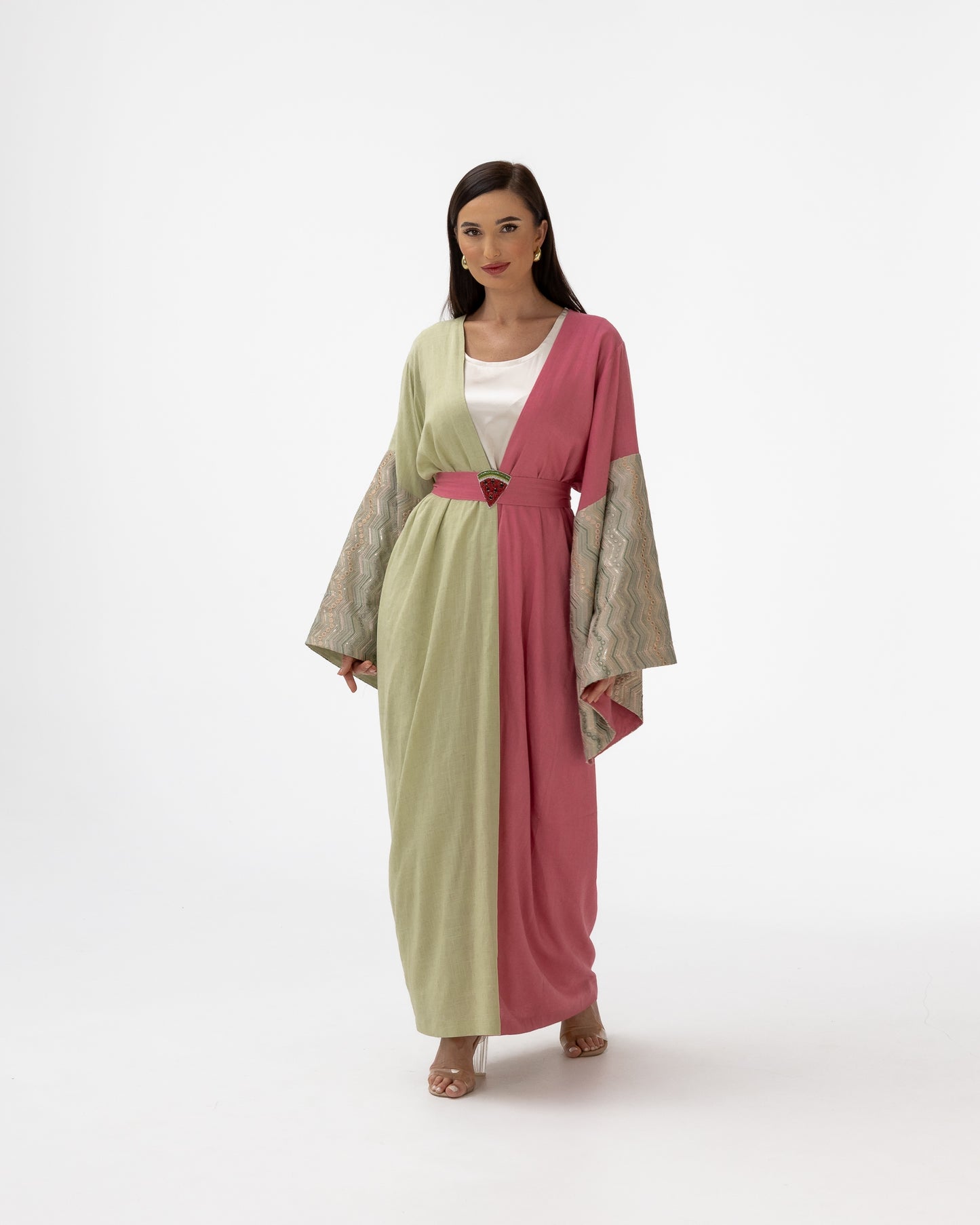 Dual-Tone Watermelon Abaya