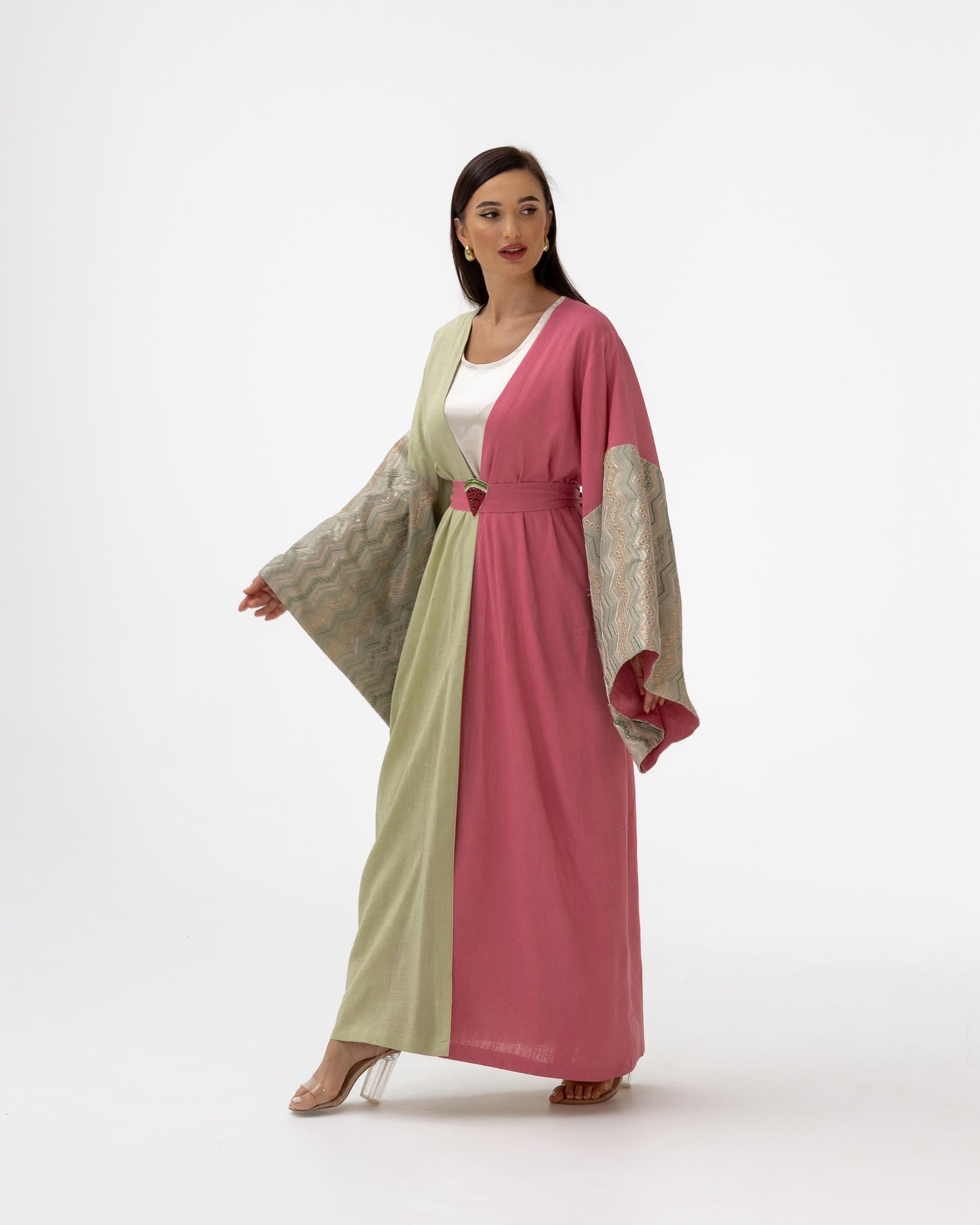 Dual-Tone Watermelon Abaya