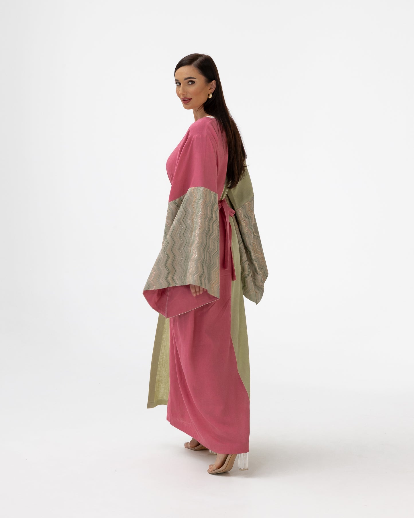 Dual-Tone Watermelon Abaya