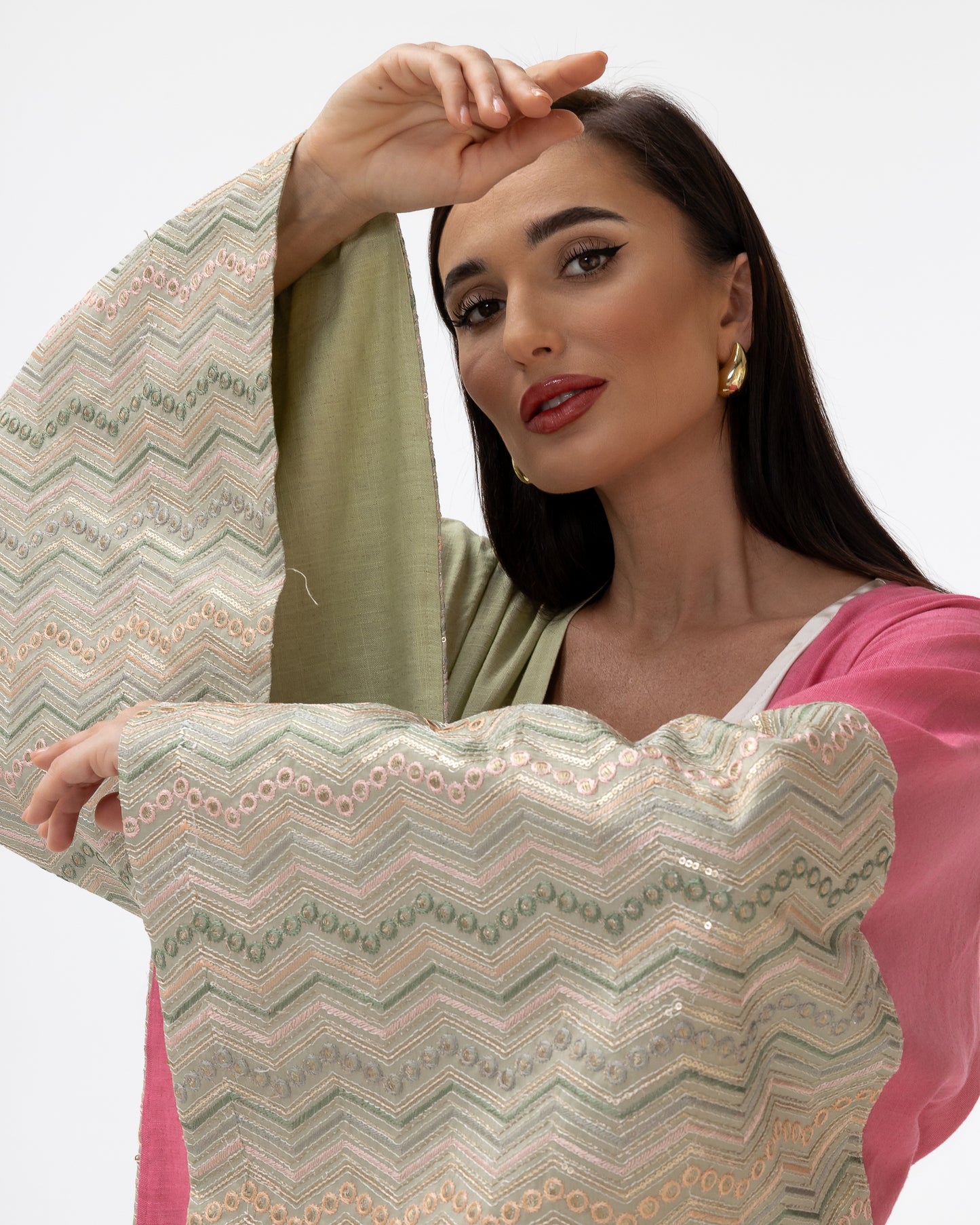 Dual-Tone Watermelon Abaya