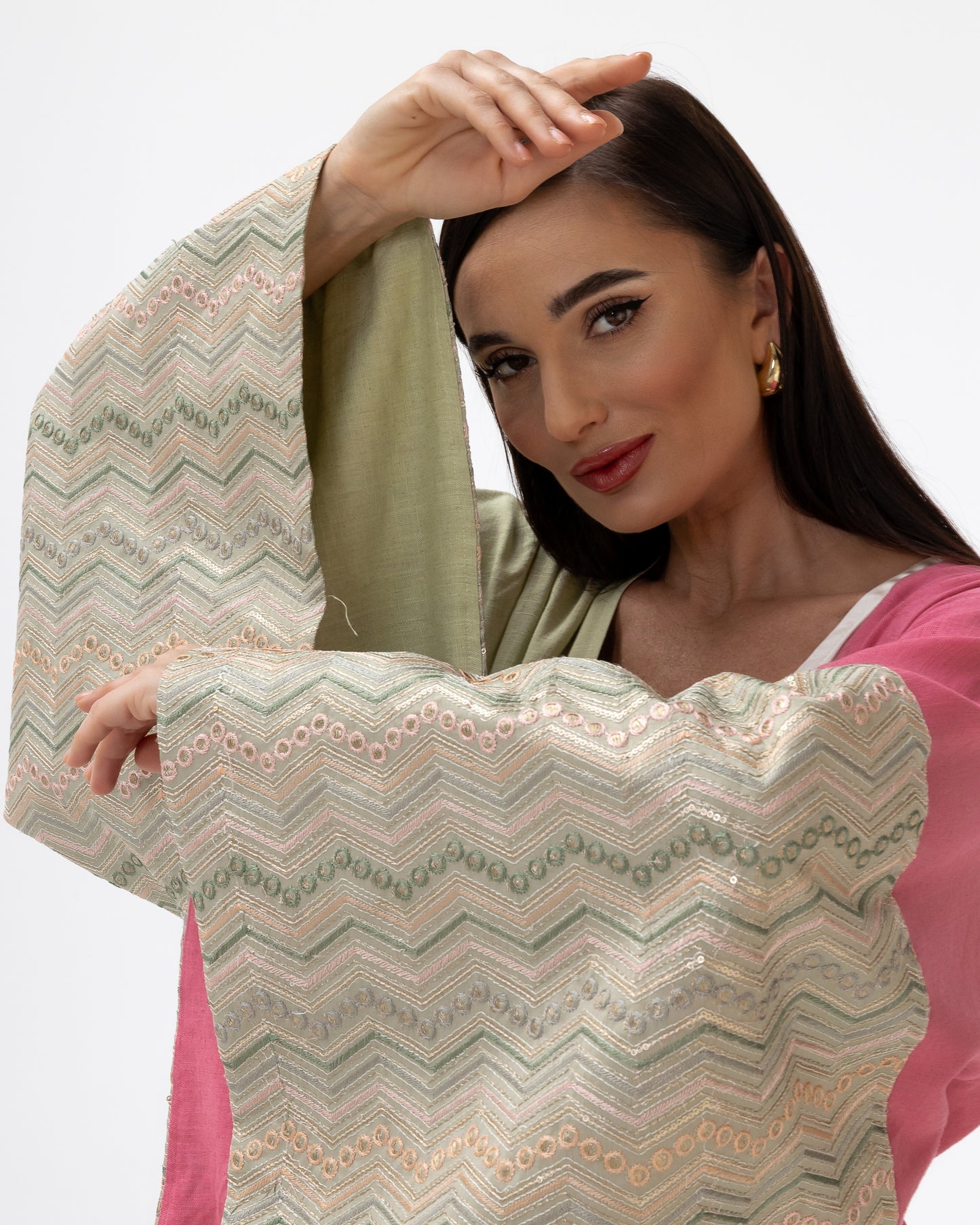 Dual-Tone Watermelon Abaya