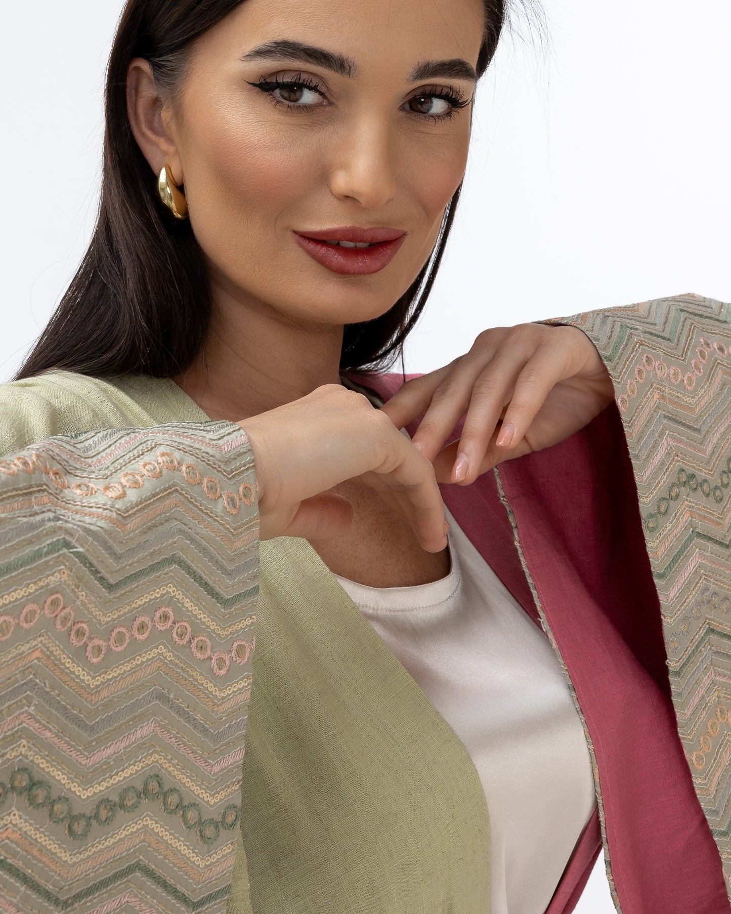 Dual-Tone Watermelon Abaya