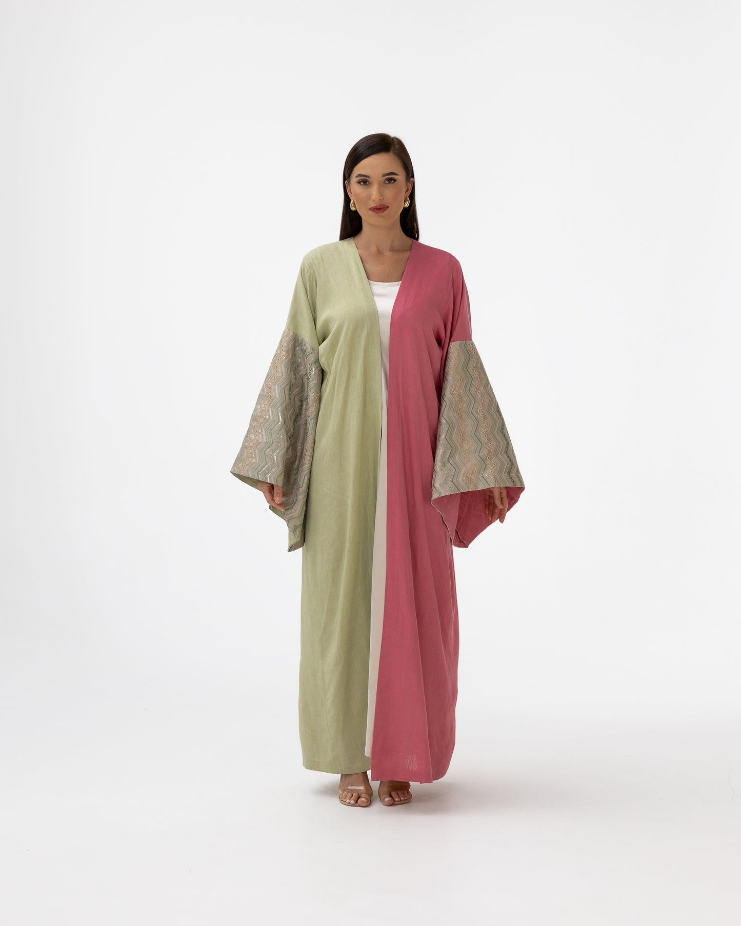 Dual-Tone Watermelon Abaya