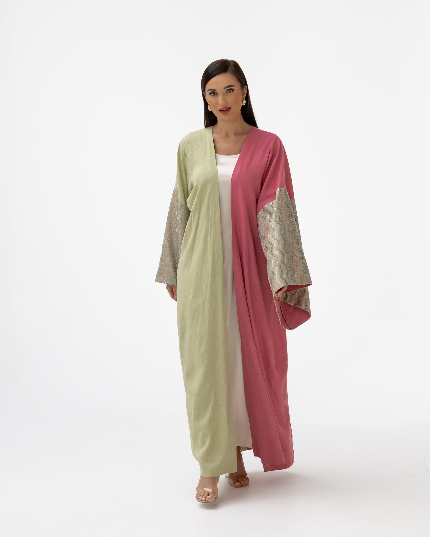 Dual-Tone Watermelon Abaya