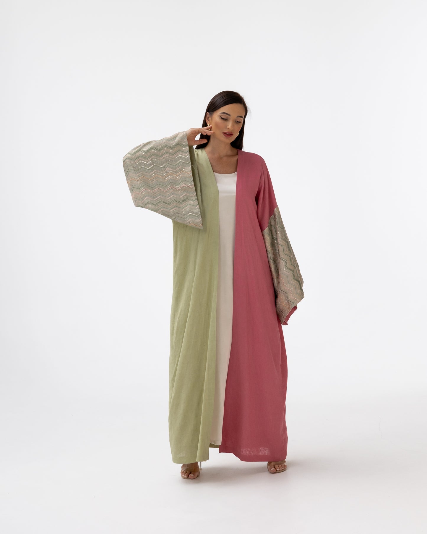 Dual-Tone Watermelon Abaya