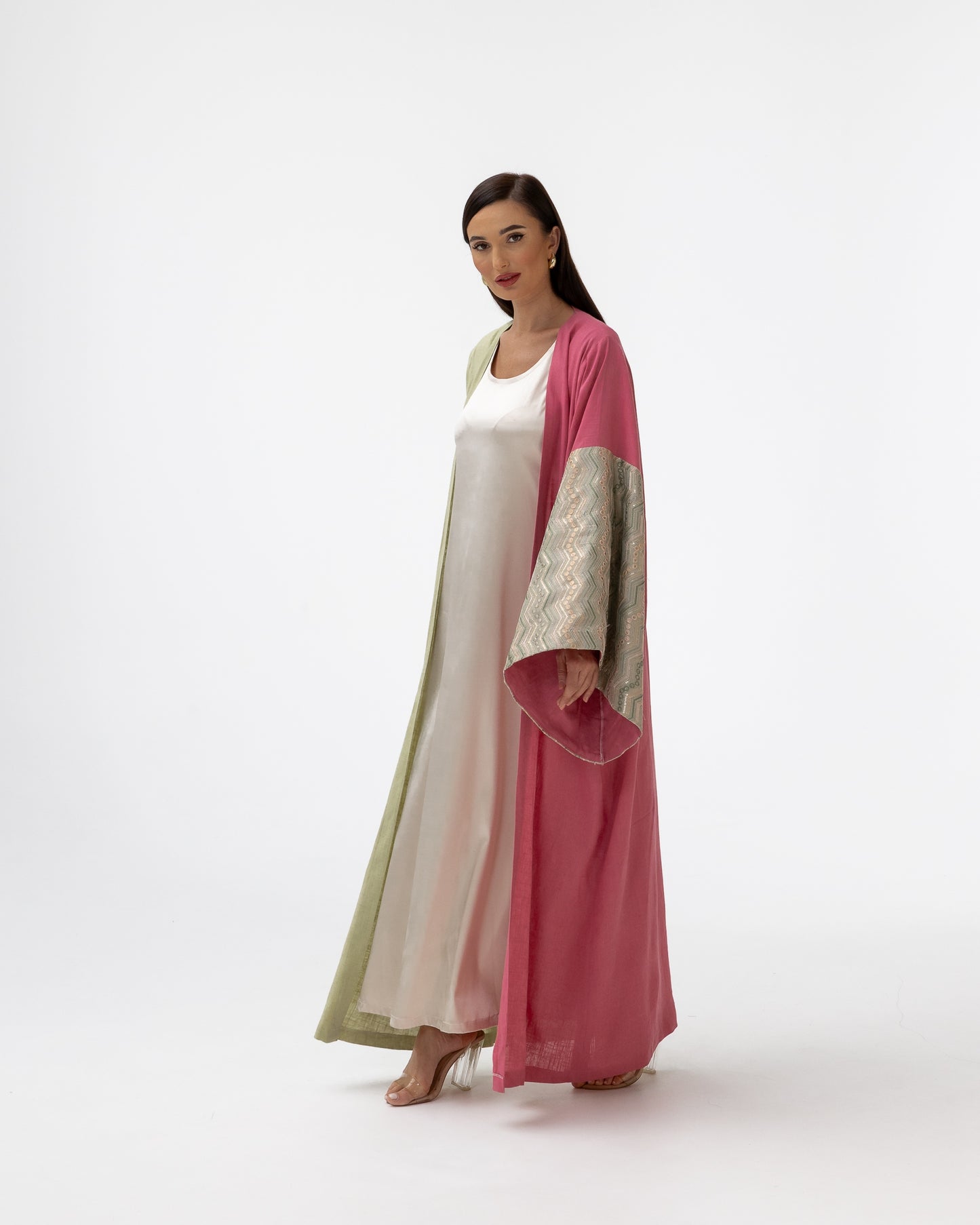 Dual-Tone Watermelon Abaya