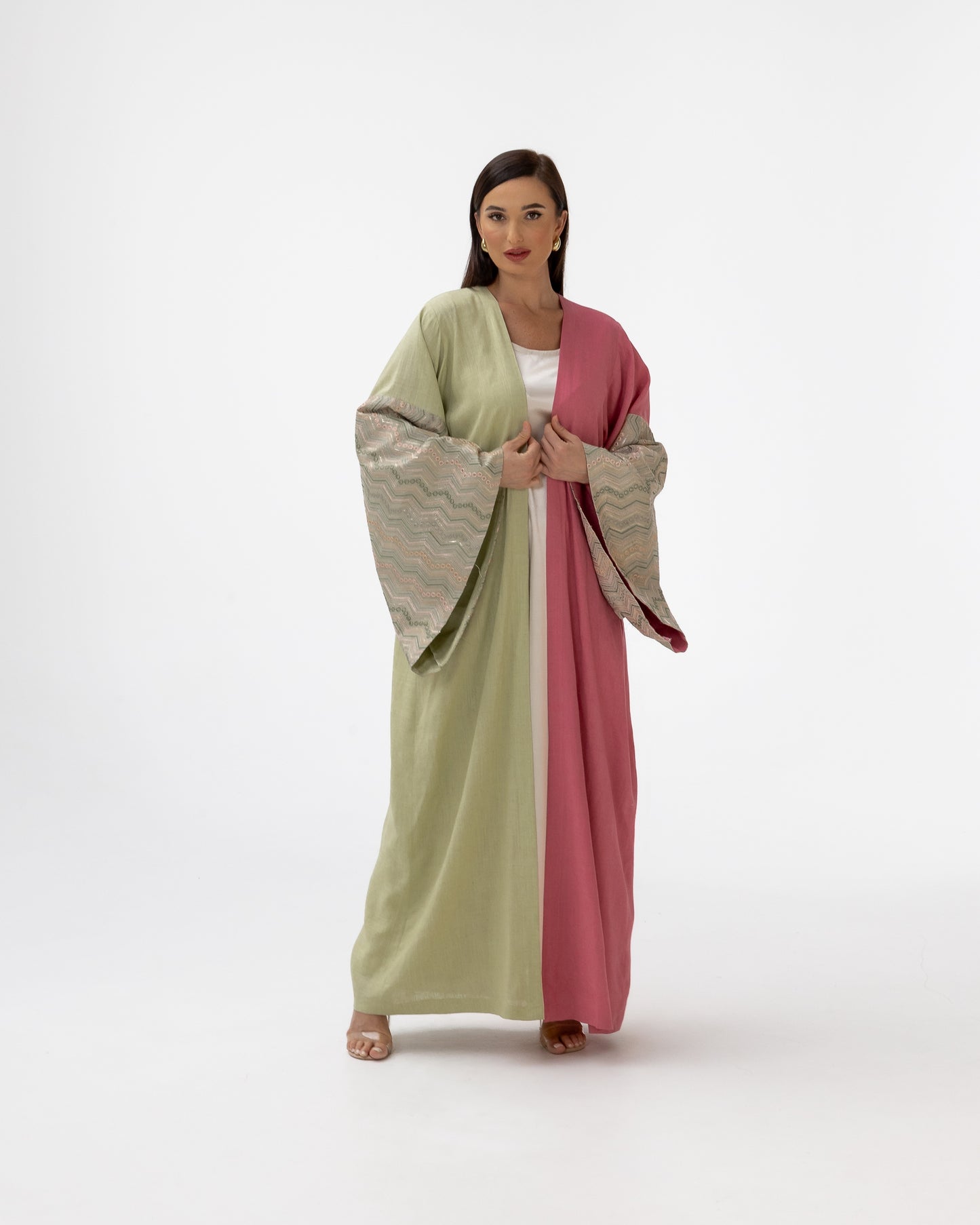 Dual-Tone Watermelon Abaya