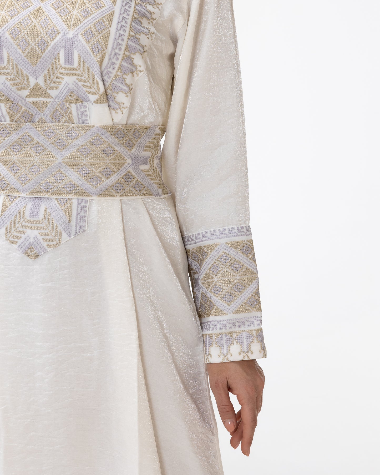 Ivory Kaftan with Embroidered Details