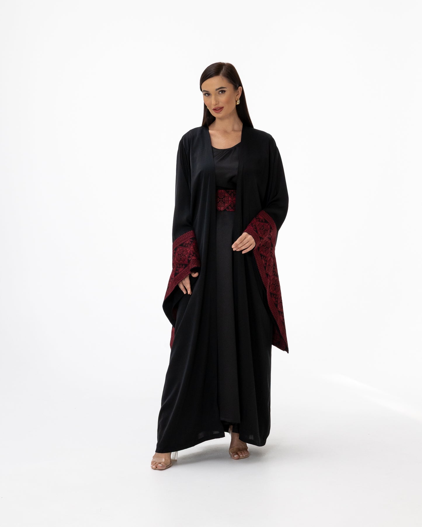 Black Abaya with Embroidered Details