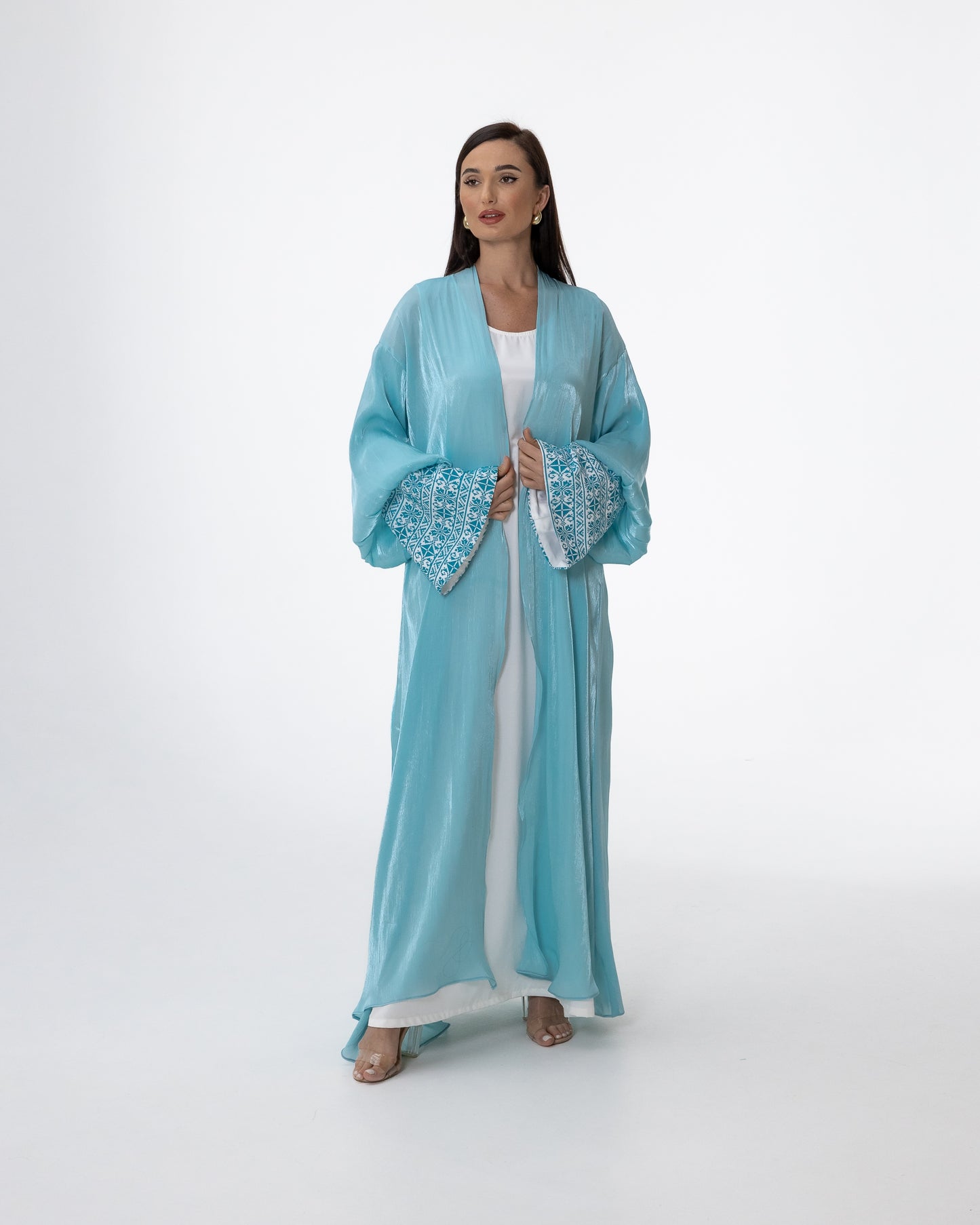 Azure Embroidered Abaya