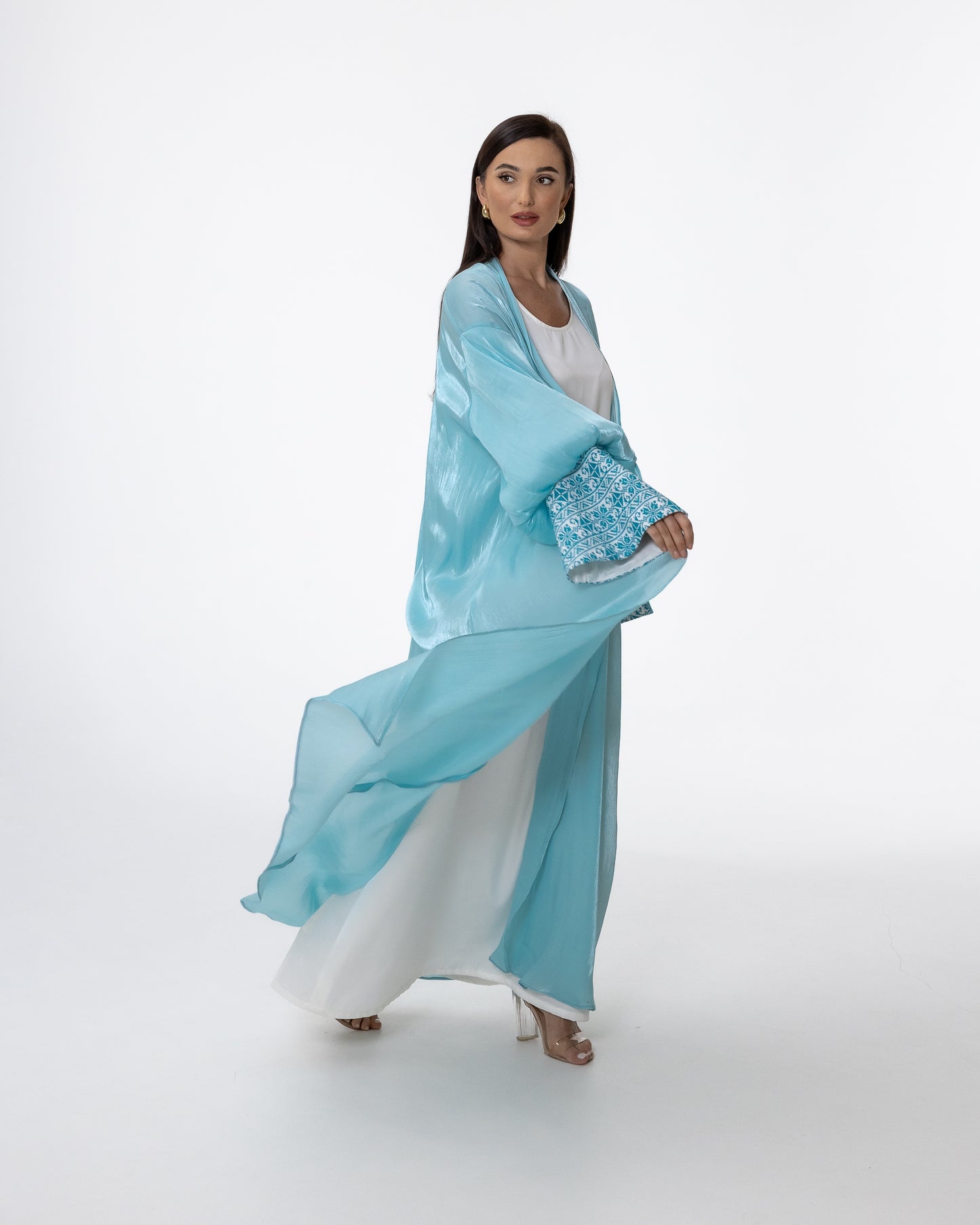 Azure Embroidered Abaya