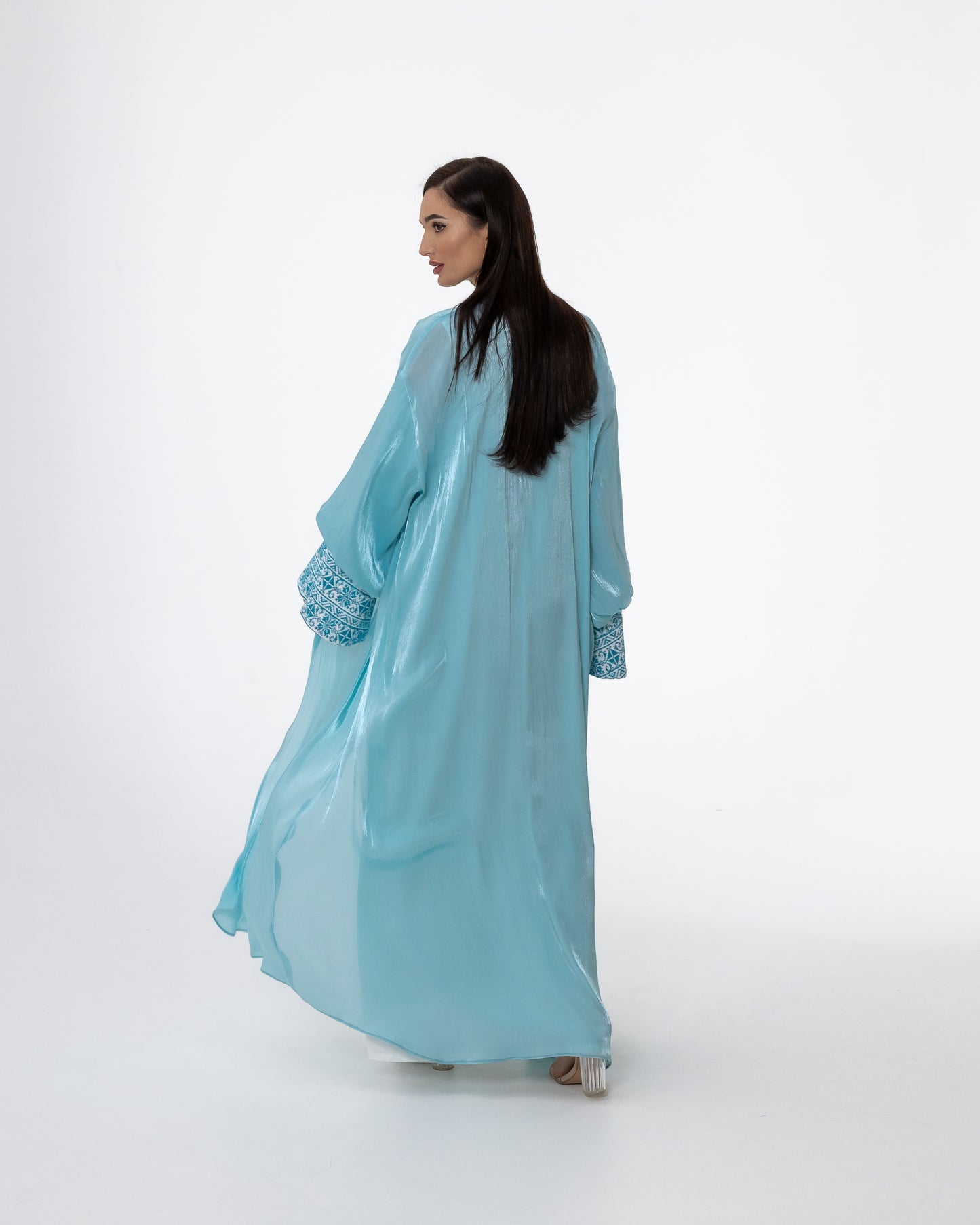 Azure Embroidered Abaya