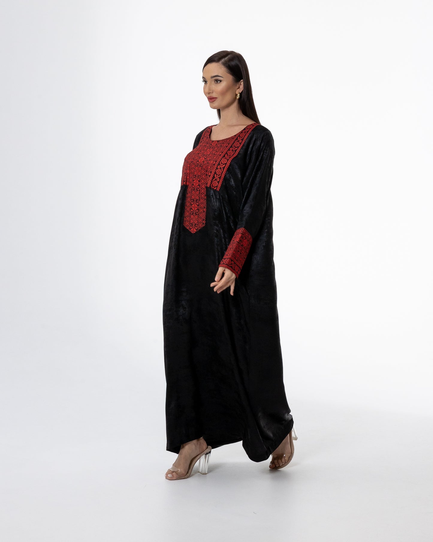 Black Dress with Embroidery Details