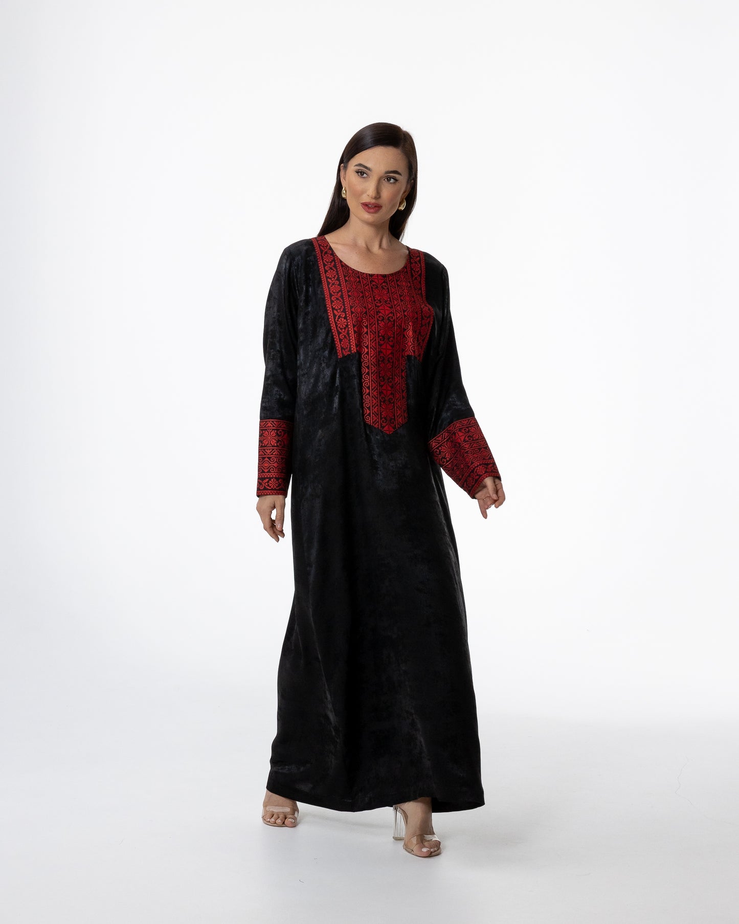 Black Dress with Embroidery Details