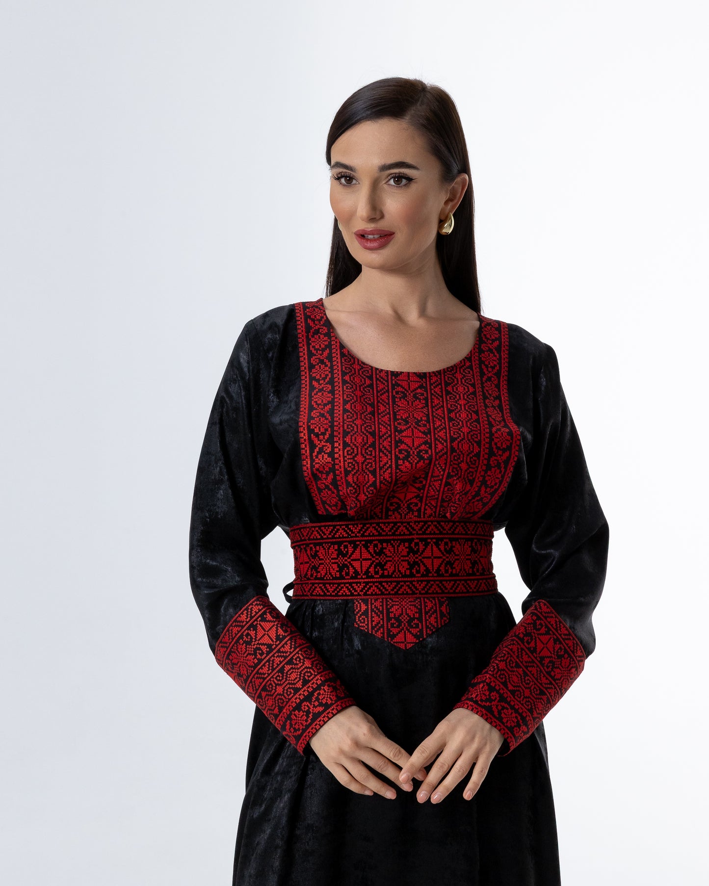 Black Dress with Embroidery Details