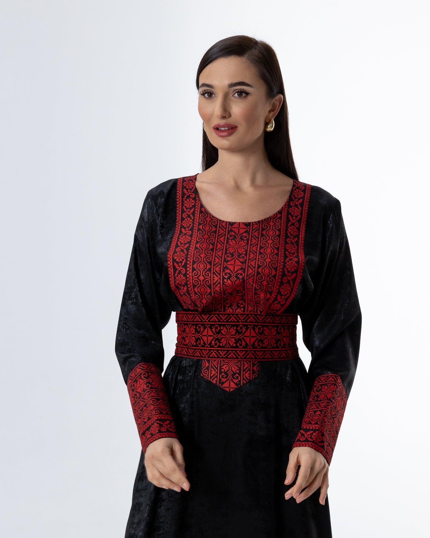 Black Dress with Embroidery Details