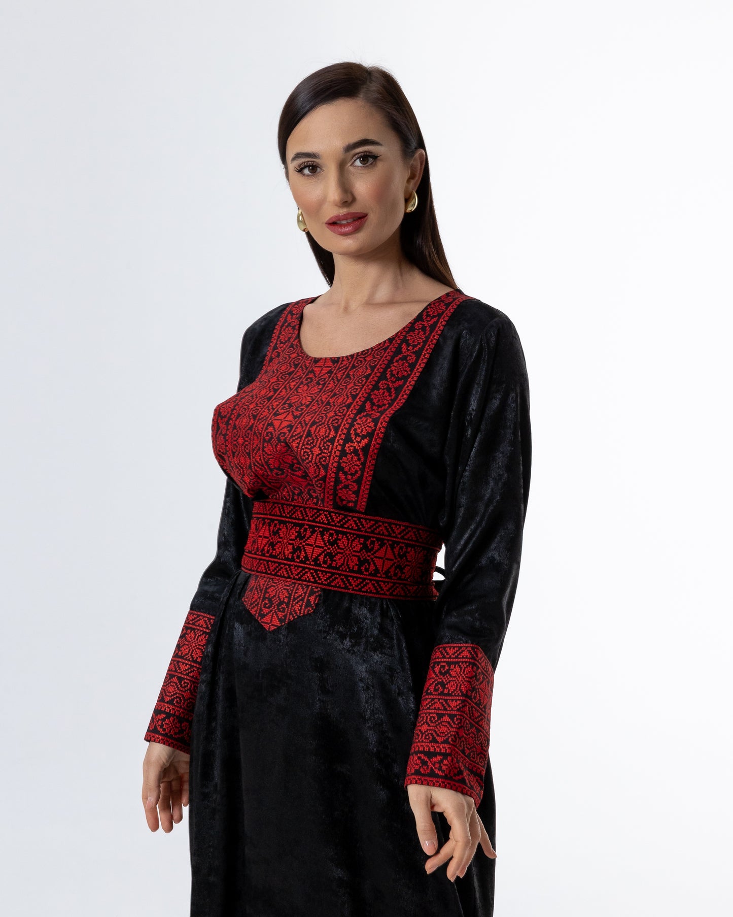 Black Dress with Embroidery Details