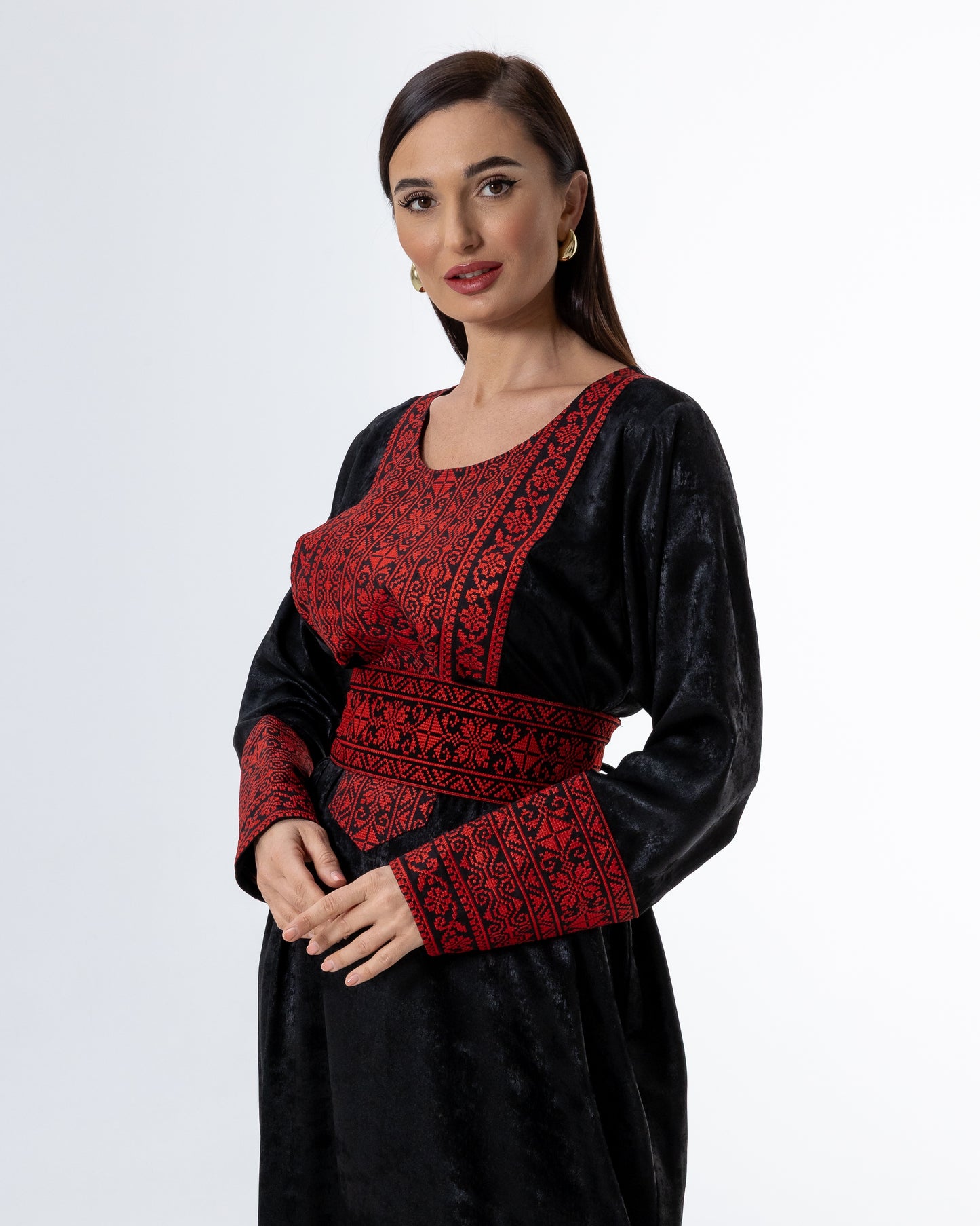 Black Dress with Embroidery Details