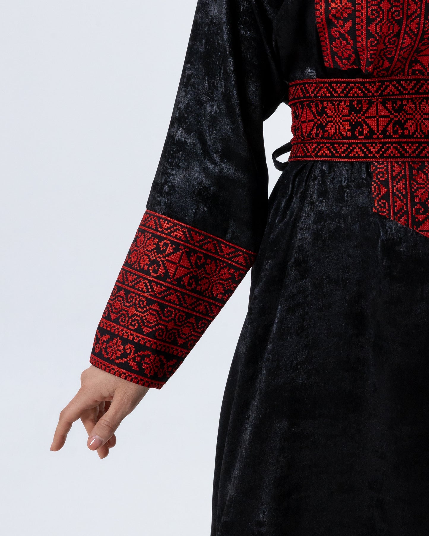 Black Dress with Embroidery Details