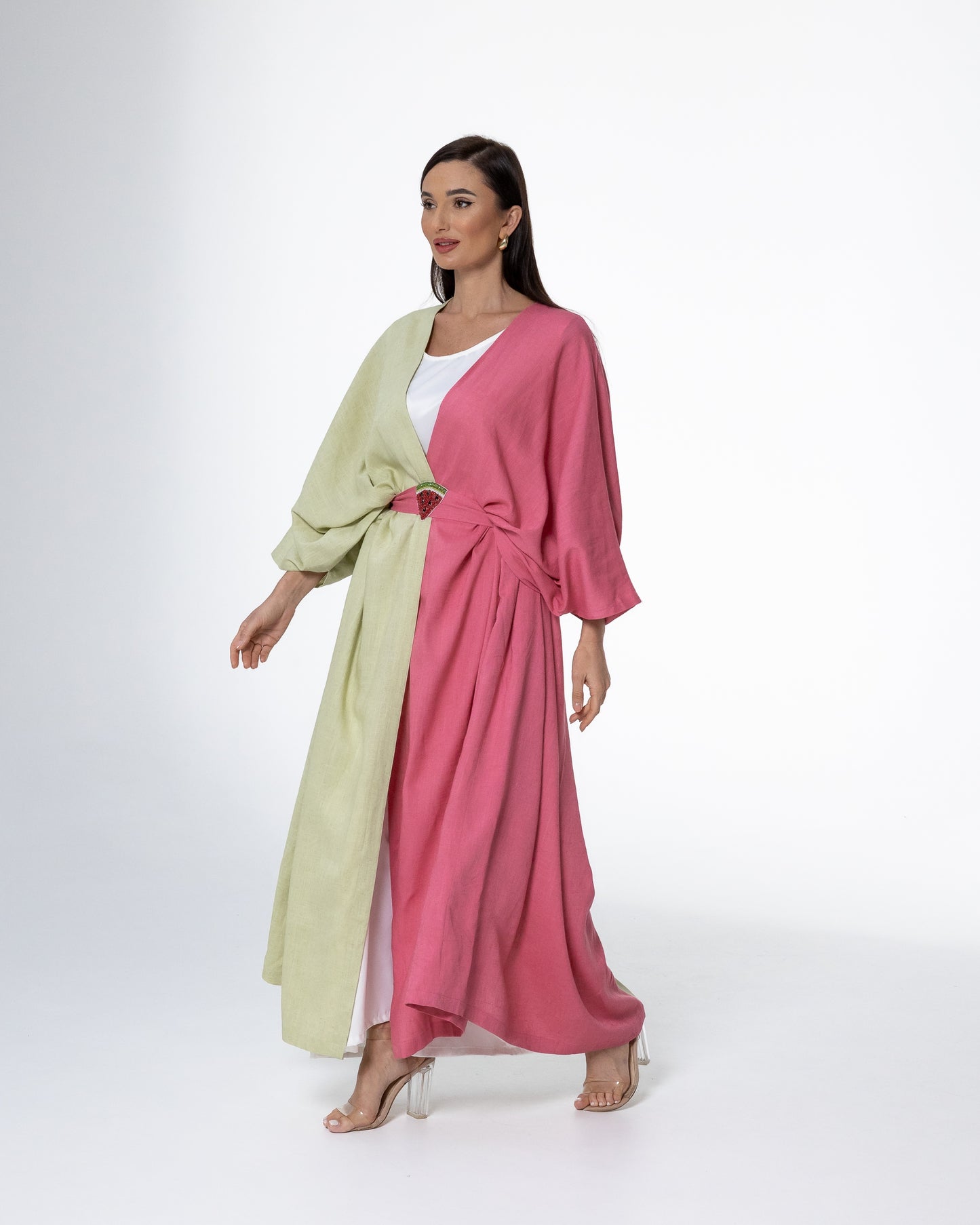 Dual-Tone Watermelon Bisht