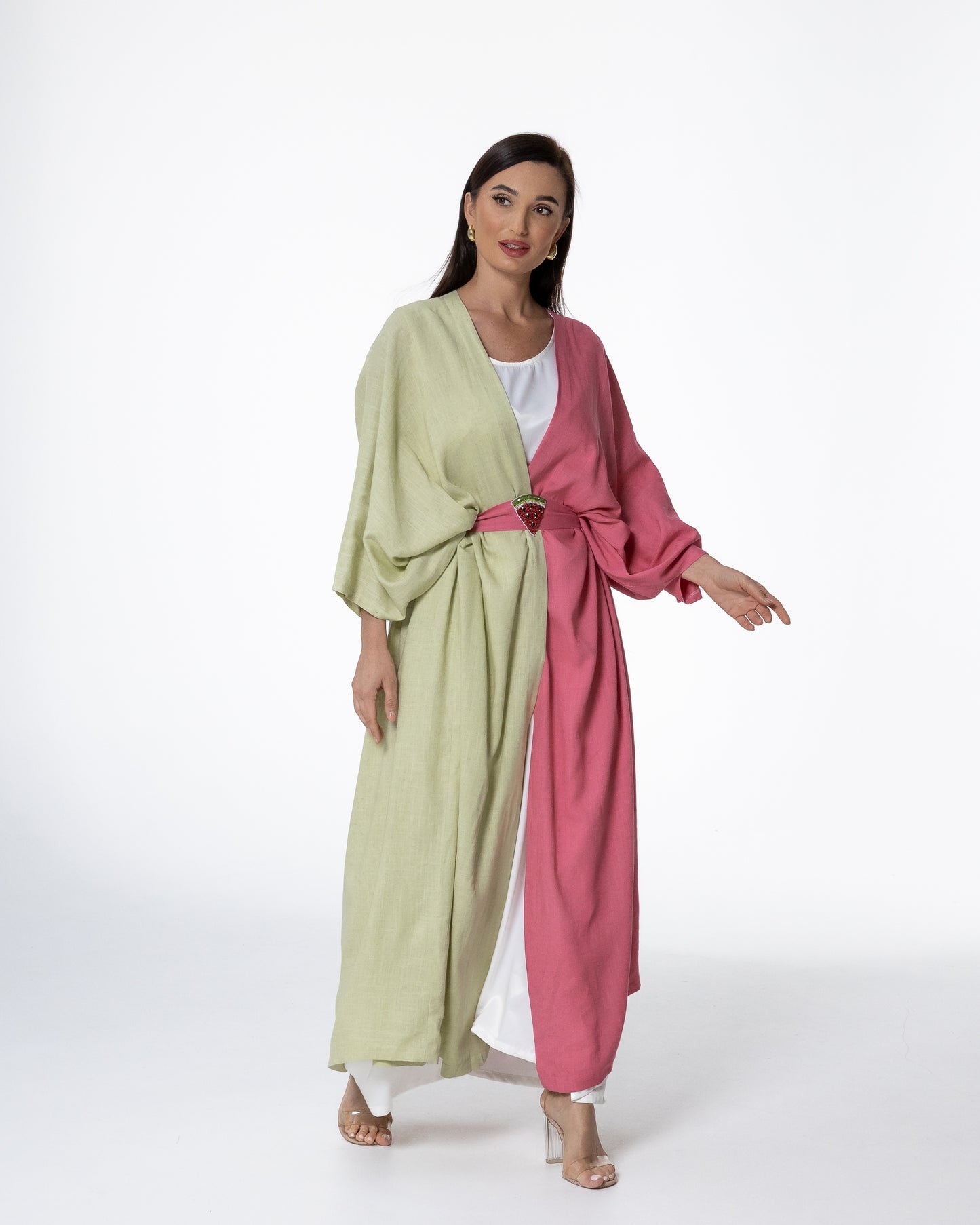 Dual-Tone Watermelon Bisht