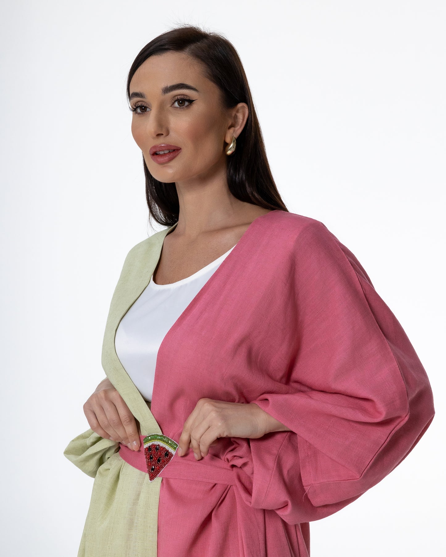 Dual-Tone Watermelon Bisht