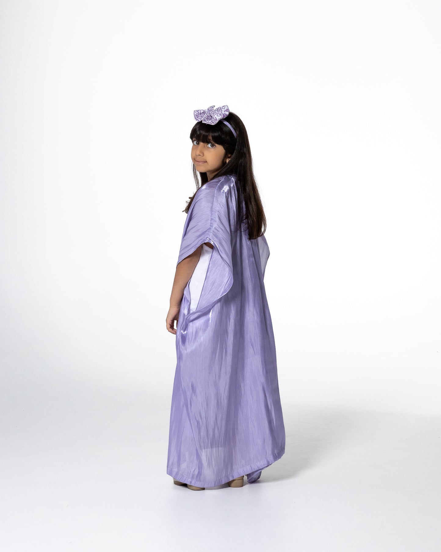 Kids Lilac Kaftan with Embroidery