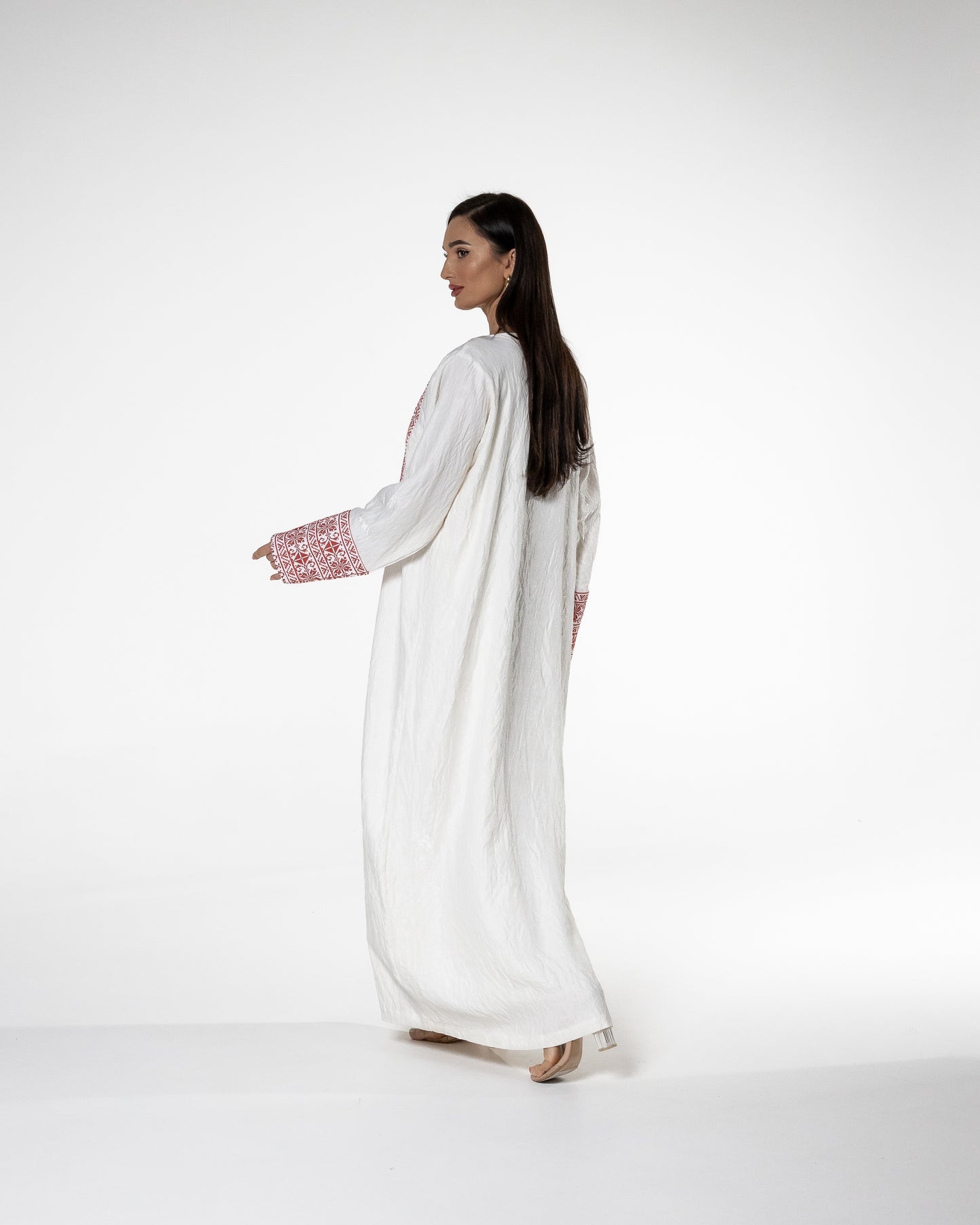 White Dress with Embroidery Details