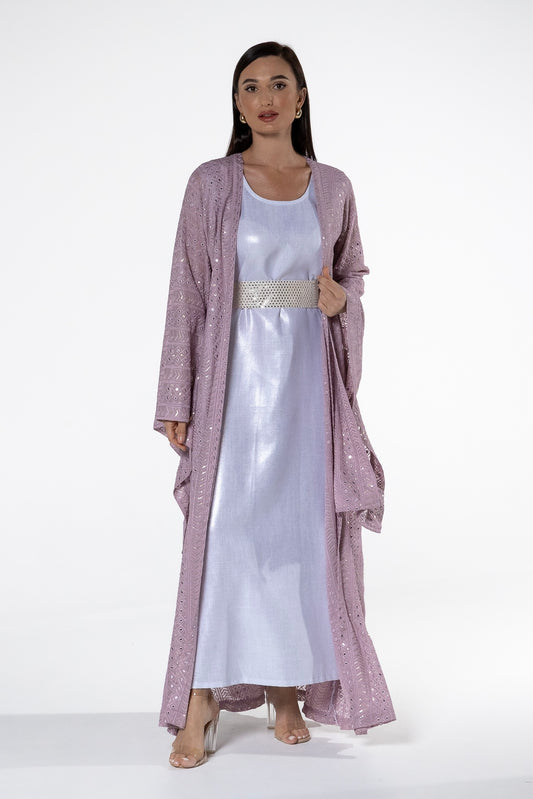 Lavender Kaftan with Shimmery Dress