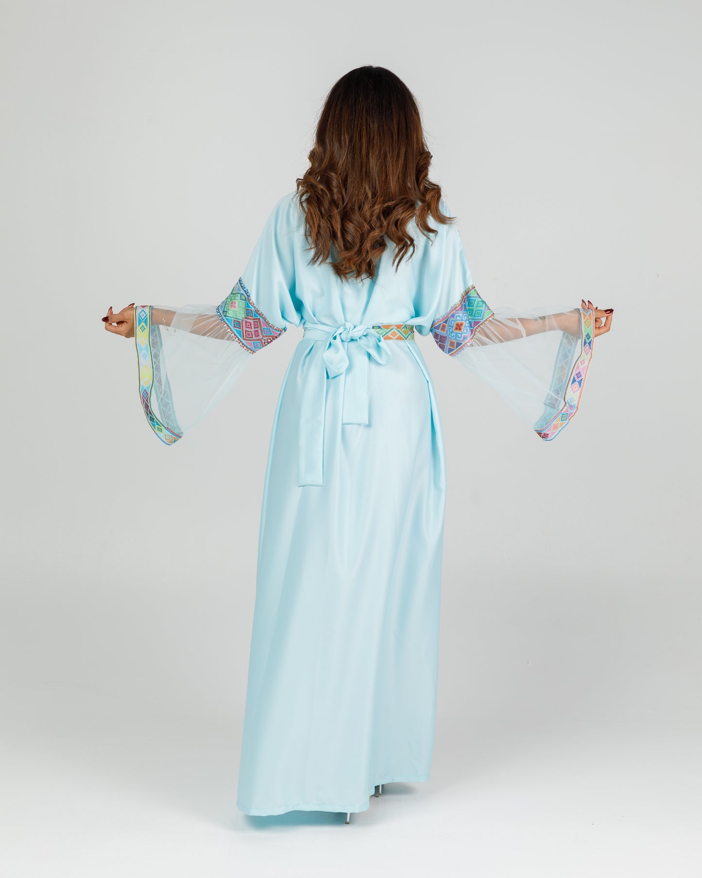 Adult Signature Blue Abaya with Tatreez