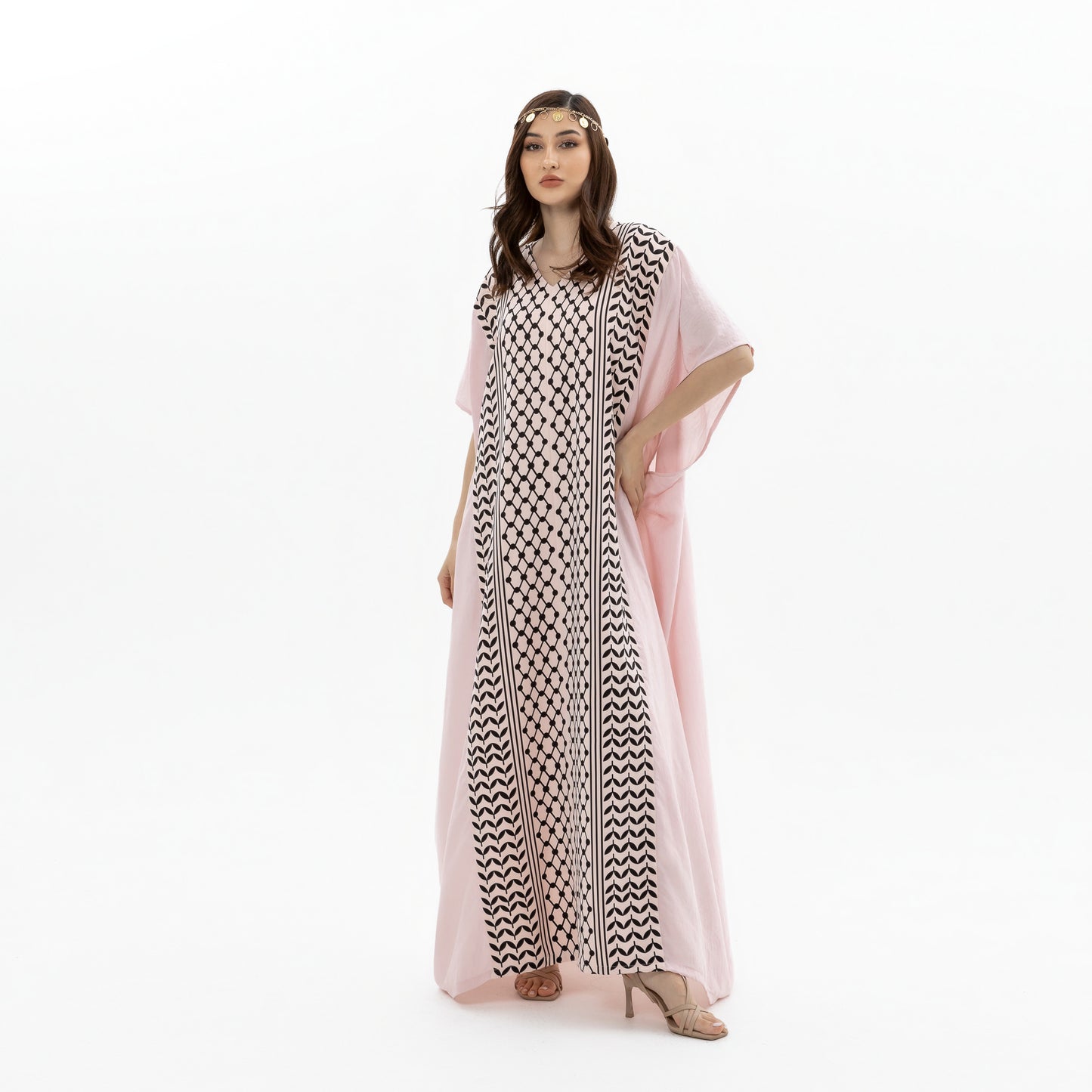 Pink Keffiyeh Kaftan